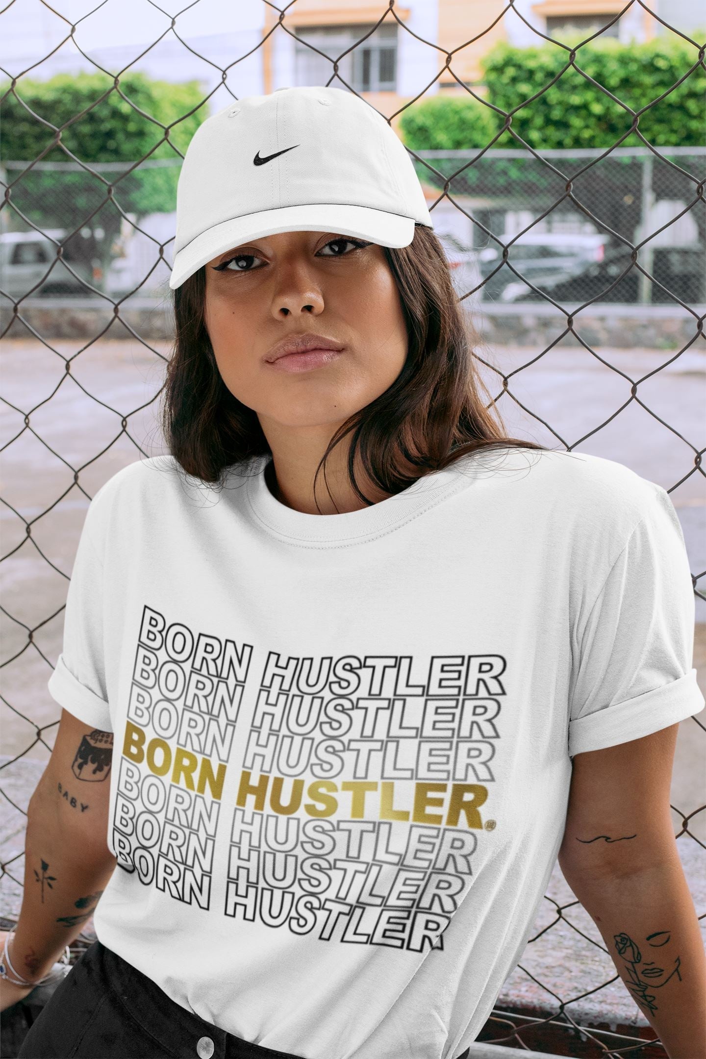 Born Hustler Unisex Tops - Air Jordan 1 Metallic Gold