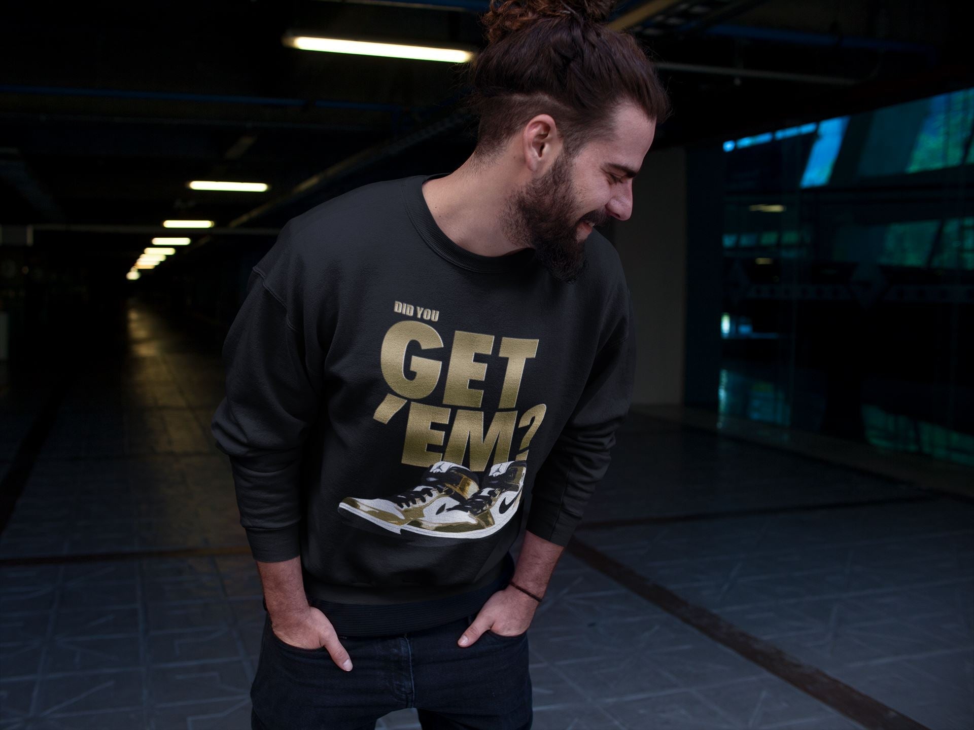 Did You Get 'Em Unisex Tops - Air Jordan 1 Metallic Gold