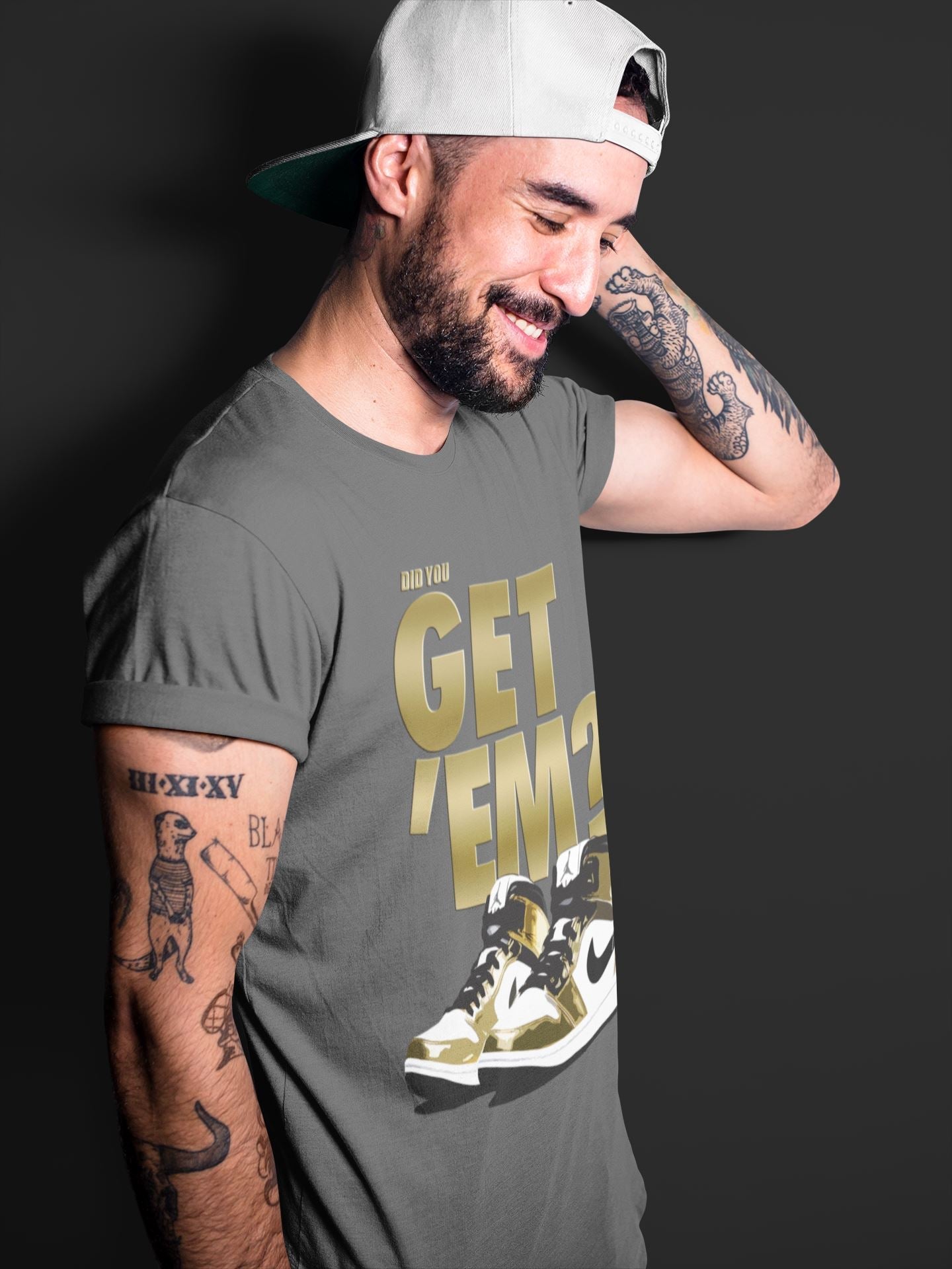 Did You Get 'Em Unisex Tops - Air Jordan 1 Metallic Gold