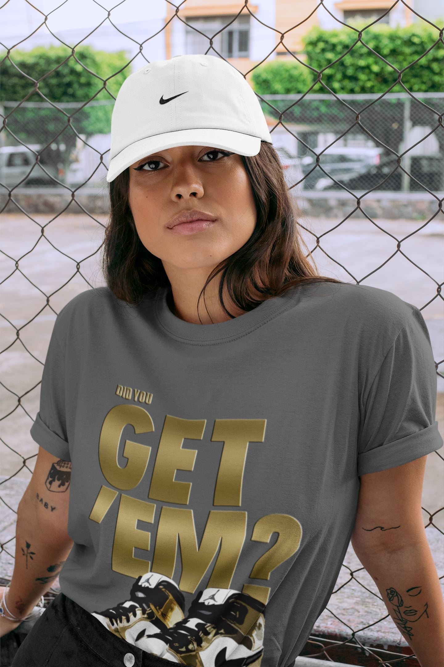 Did You Get 'Em Unisex Tops - Air Jordan 1 Metallic Gold