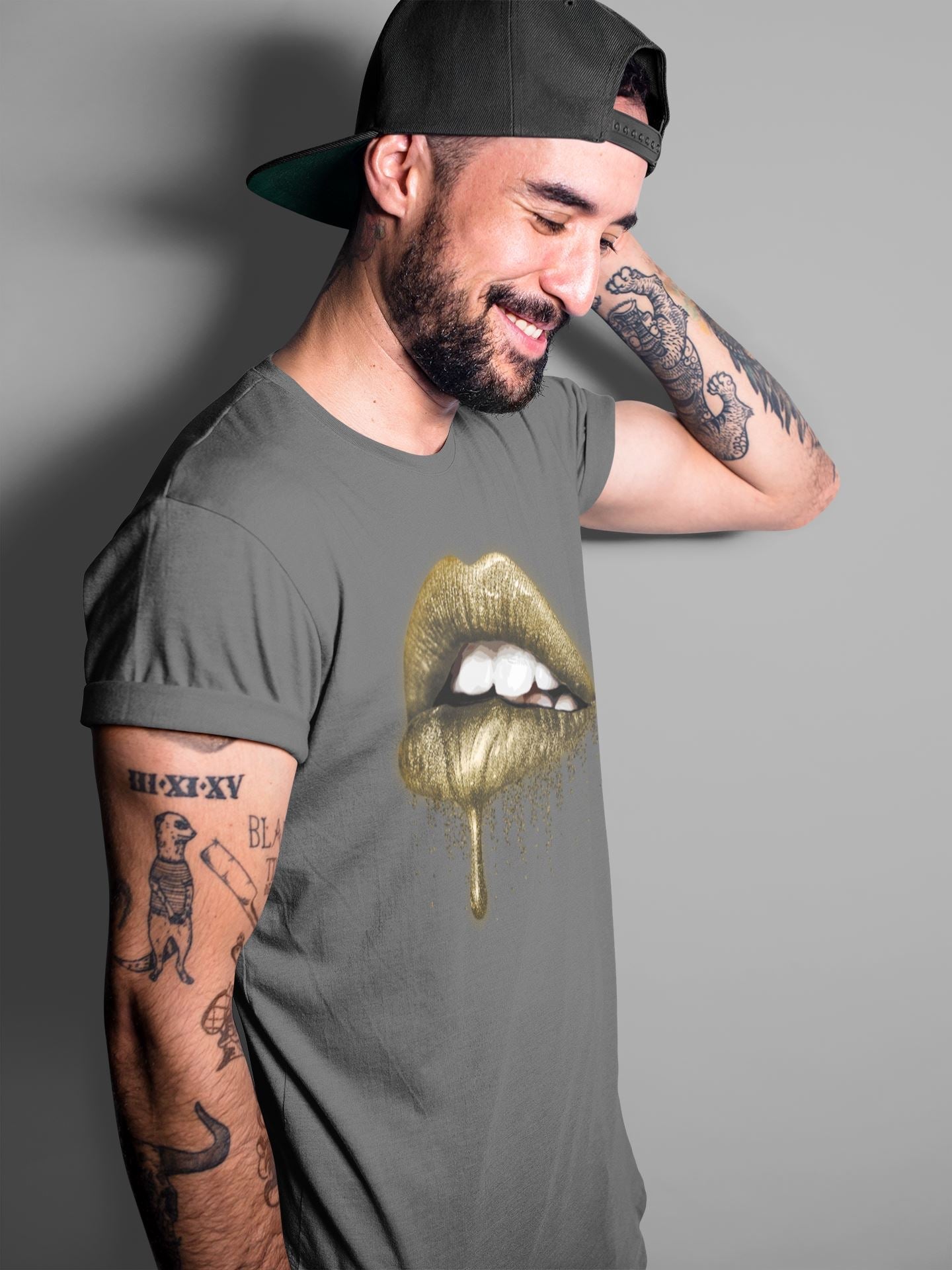 Dripping Lips Unisex Tops - Air Jordan 1 Metallic Gold