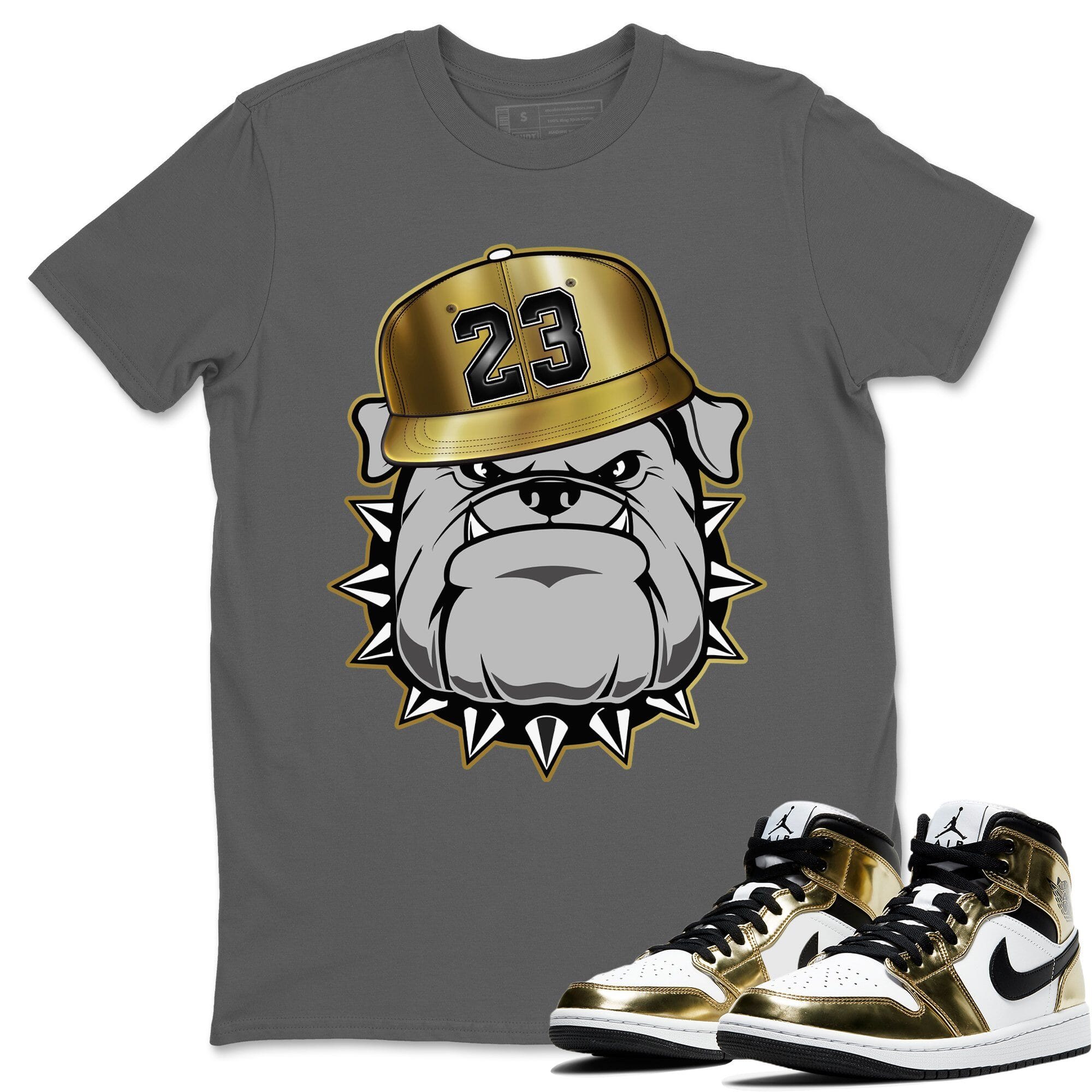 English Bulldog Unisex Tops - Air Jordan 1 Metallic Gold