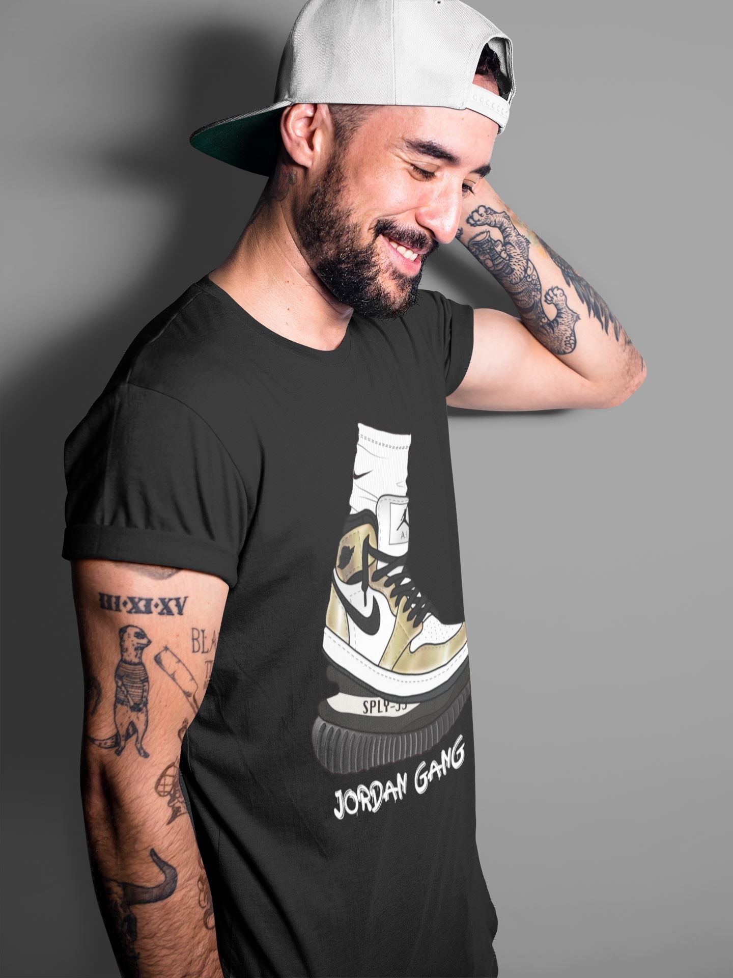 Air Jordan Gang Unisex Tops - Air Jordan 1 Metallic Gold