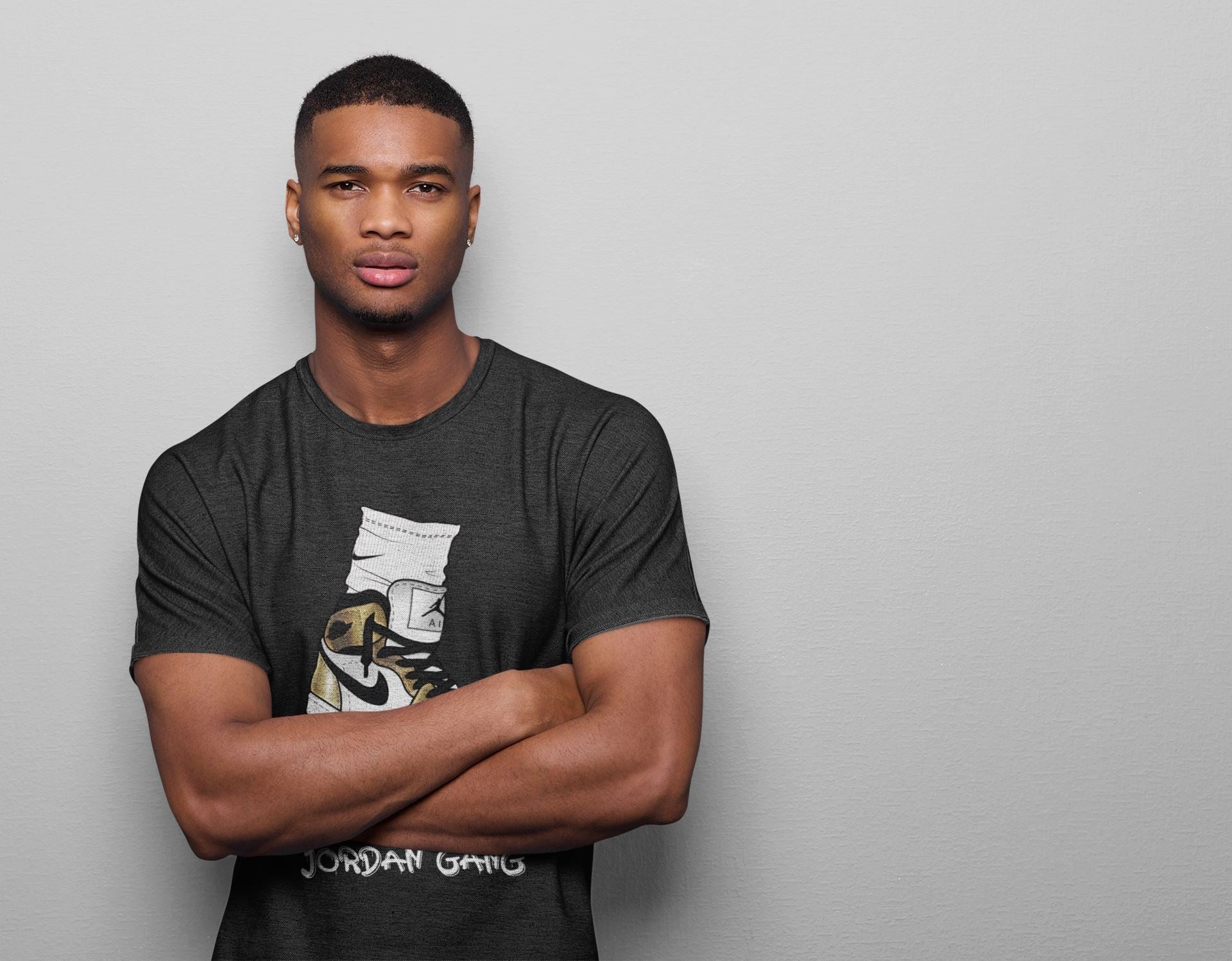Air Jordan Gang Unisex Tops - Air Jordan 1 Metallic Gold