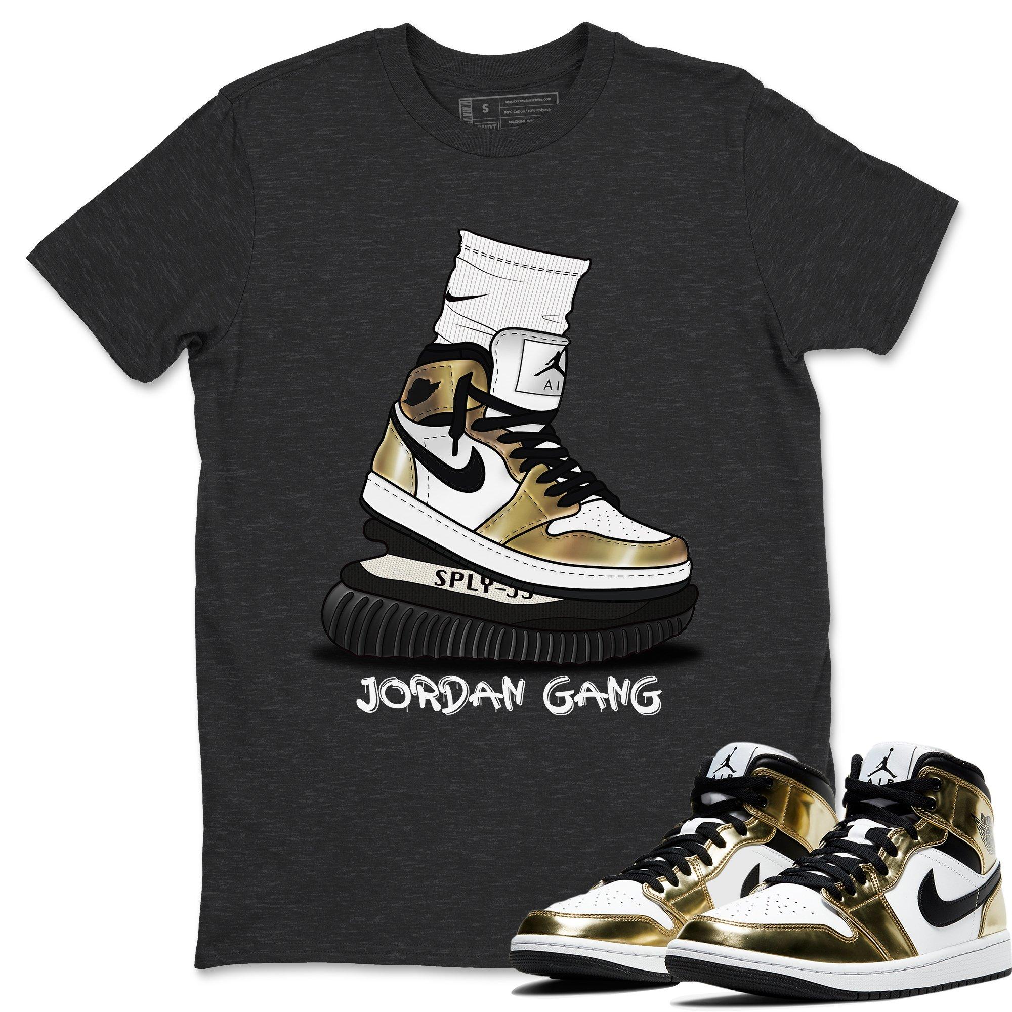 Air Jordan Gang Unisex Tops - Air Jordan 1 Metallic Gold