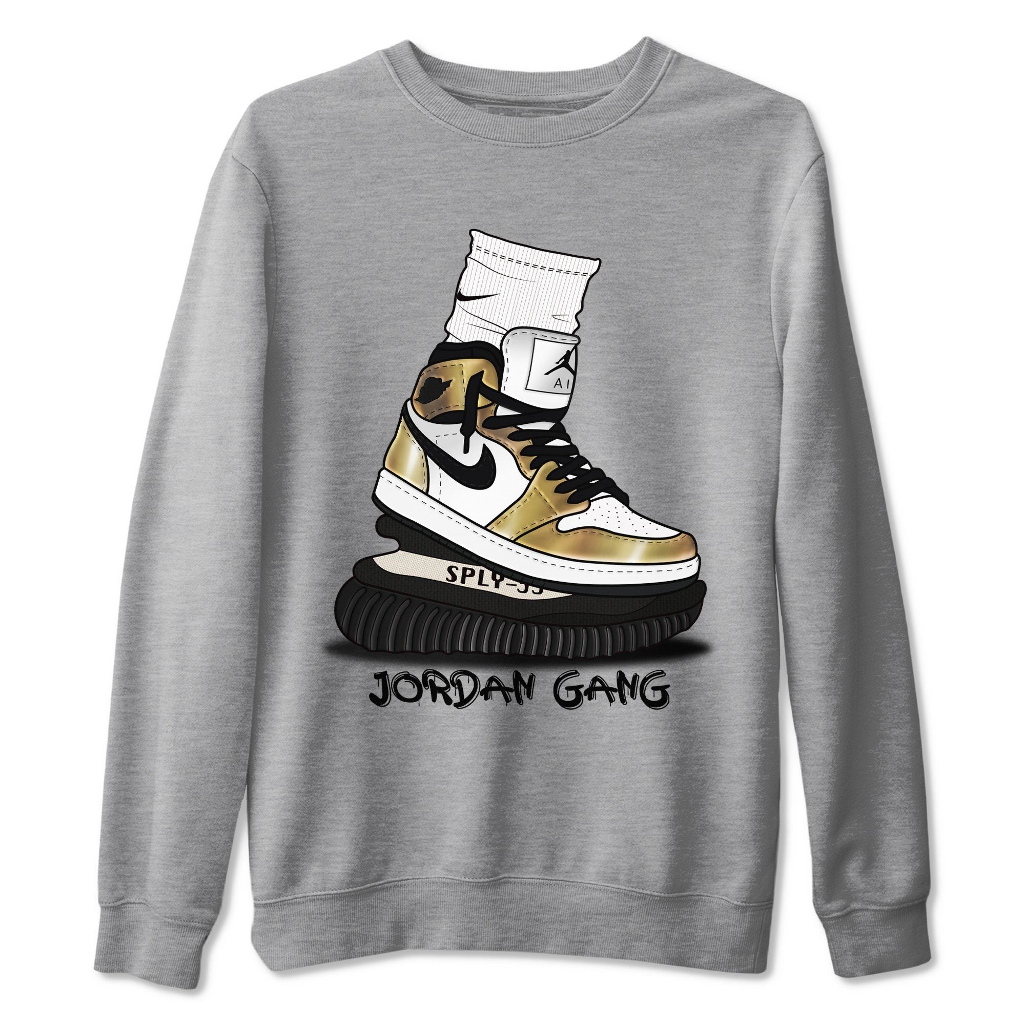 Air Jordan Gang Unisex Tops - Air Jordan 1 Metallic Gold