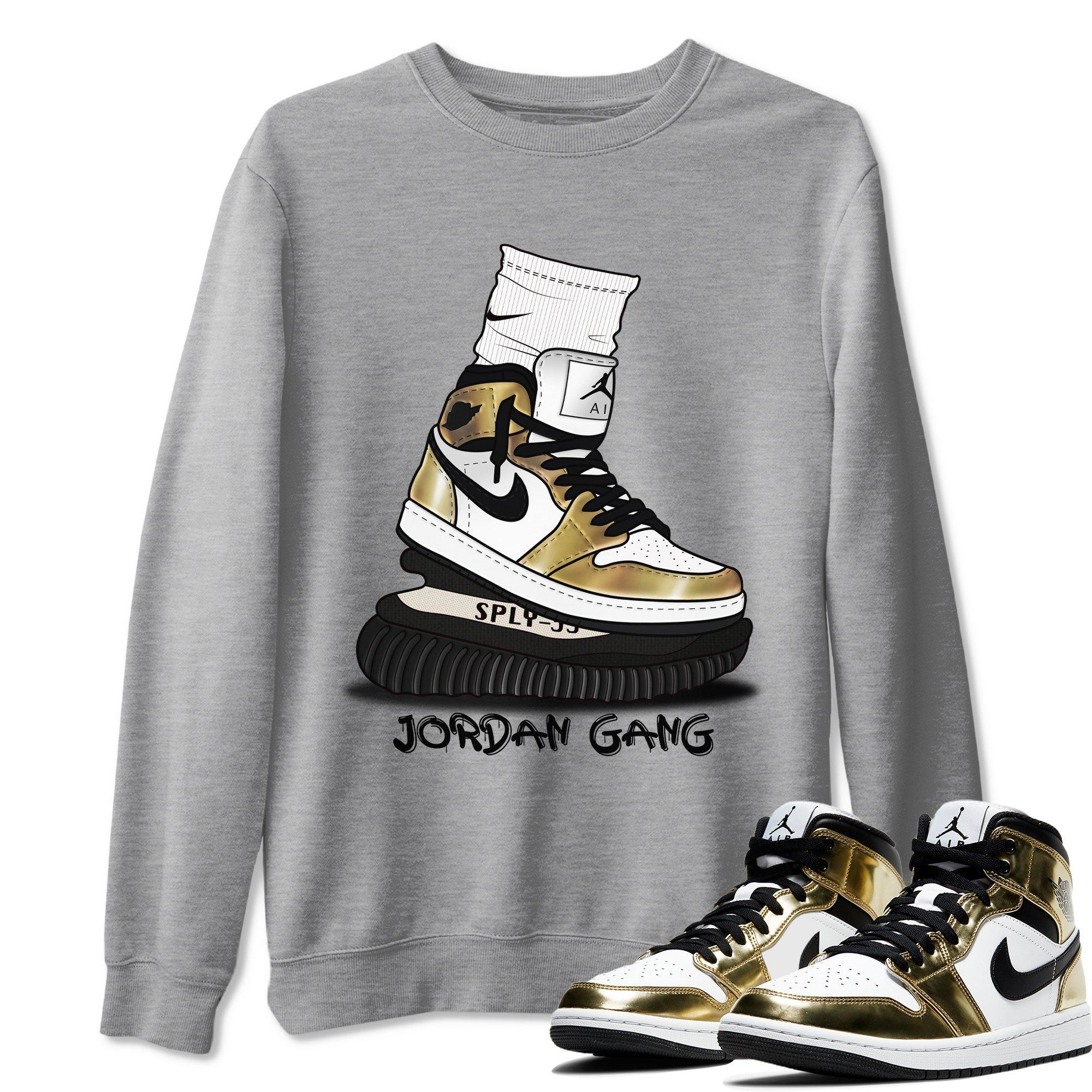 Air Jordan Gang Unisex Tops - Air Jordan 1 Metallic Gold