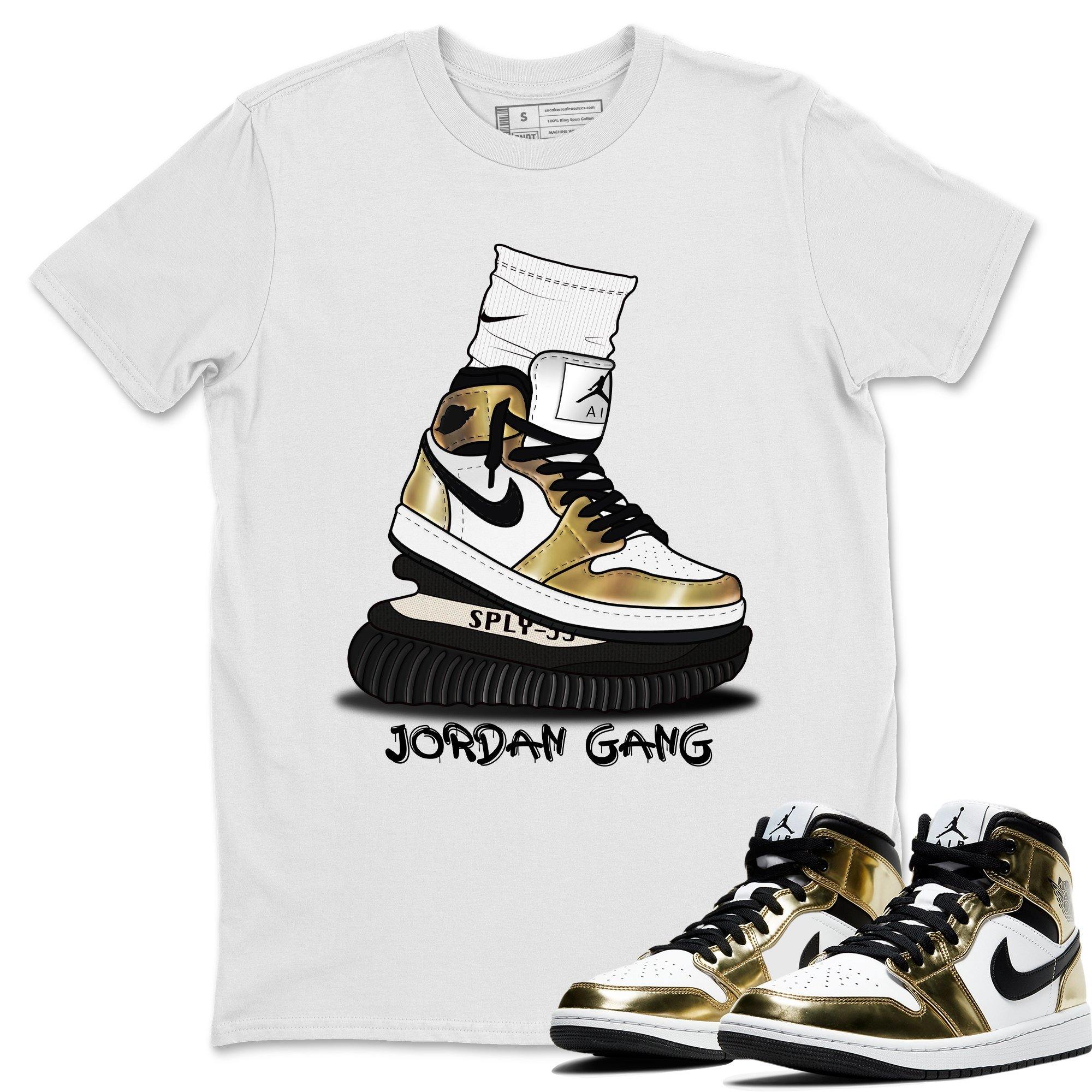 Air Jordan Gang Unisex Tops - Air Jordan 1 Metallic Gold