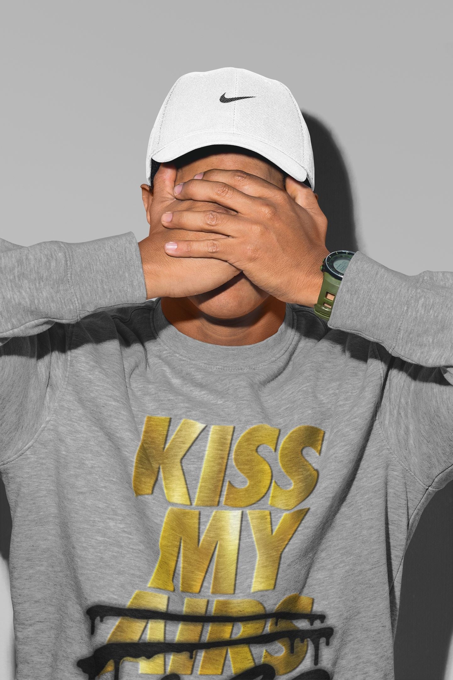 Kiss My Ass Unisex Tops - Air Jordan 1 Metallic Gold