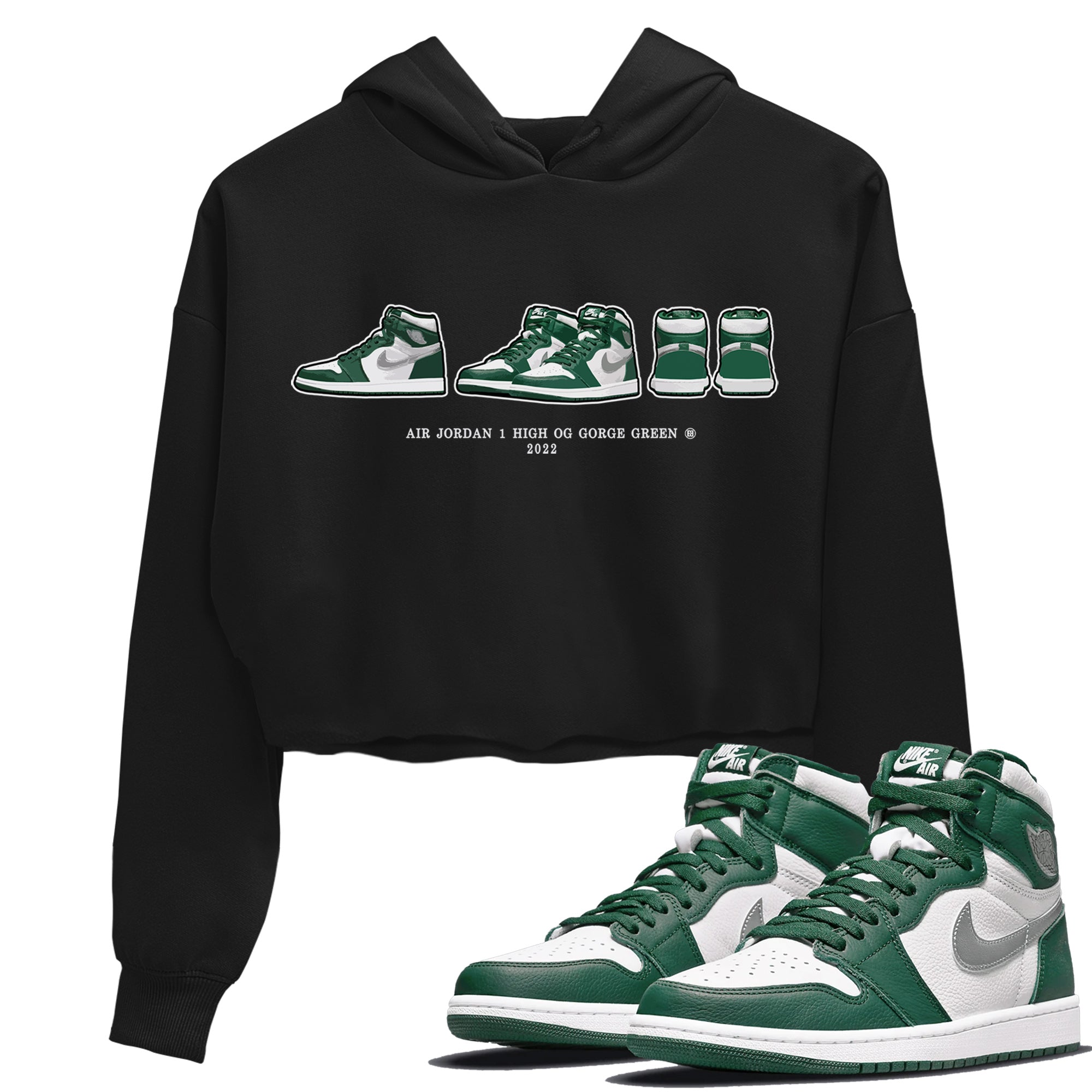 snkmatch Prelude Women's Tops - Air Jordan 1 Gorge Green