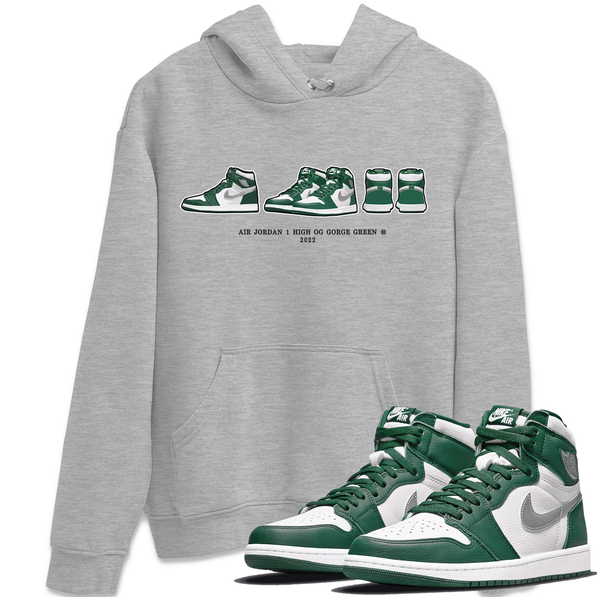 snkmatch Prelude Unisex Tops - Air Jordan 1 Gorge Green