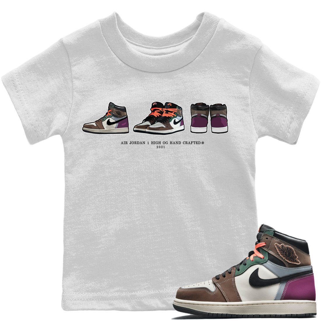 snkmatch Prelude Kids Tops - Air Jordan 1 Hand Crafted