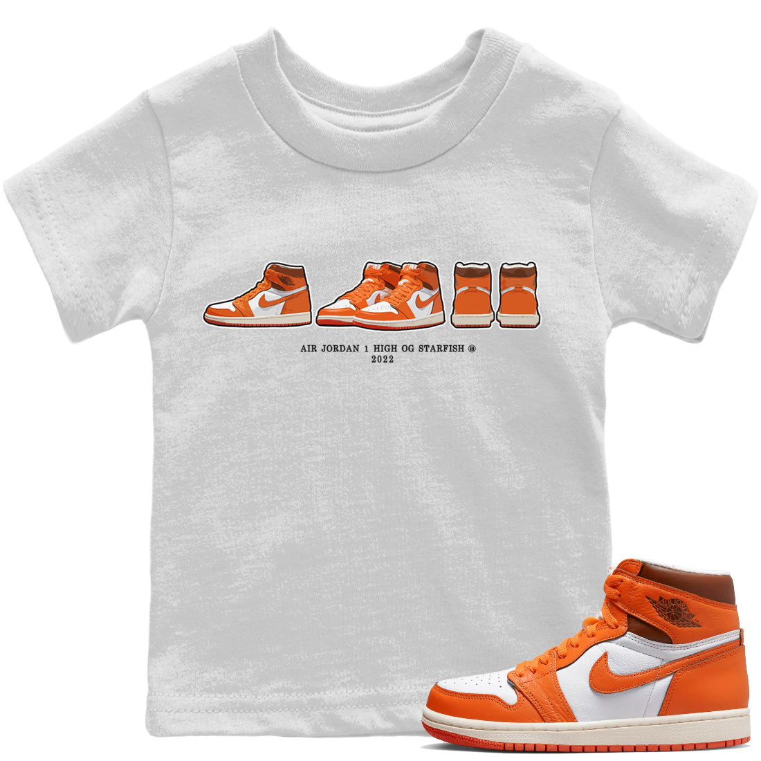 snkmatch Prelude Kids Tops - Air Jordan 1 Starfish