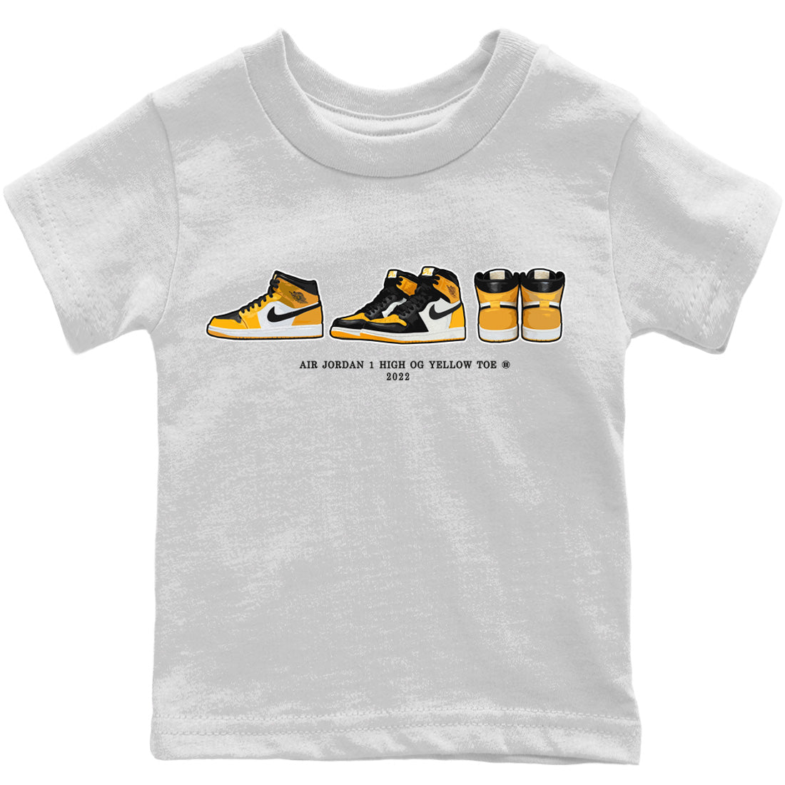 snkmatch Prelude Kids Tops - Air Jordan 1 Yellow Toe