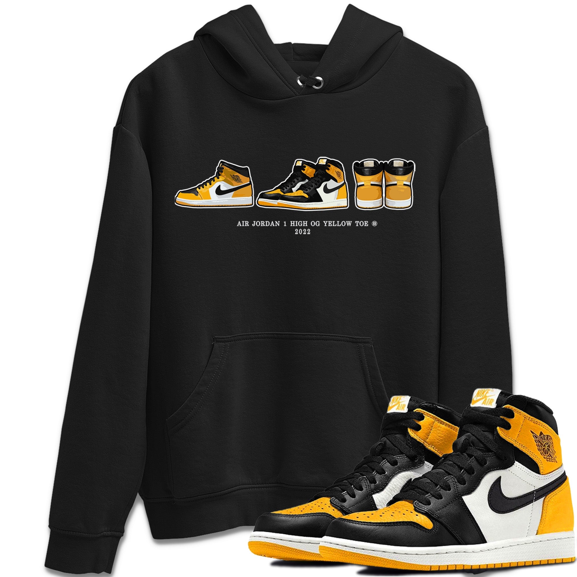 snkmatch Prelude Unisex Tops - Air Jordan 1 Yellow Toe