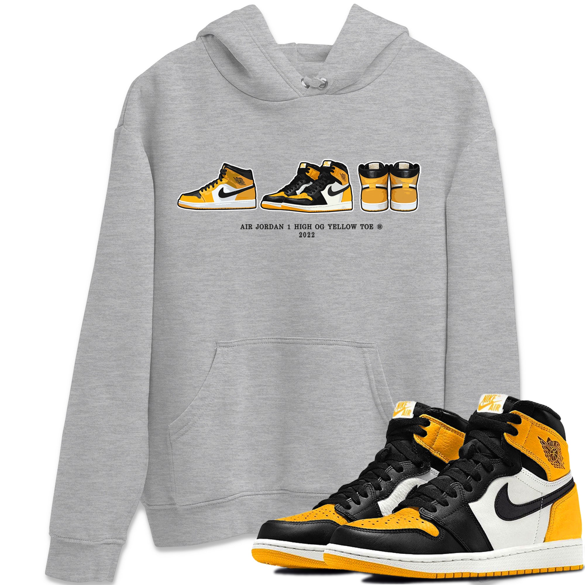 snkmatch Prelude Unisex Tops - Air Jordan 1 Yellow Toe