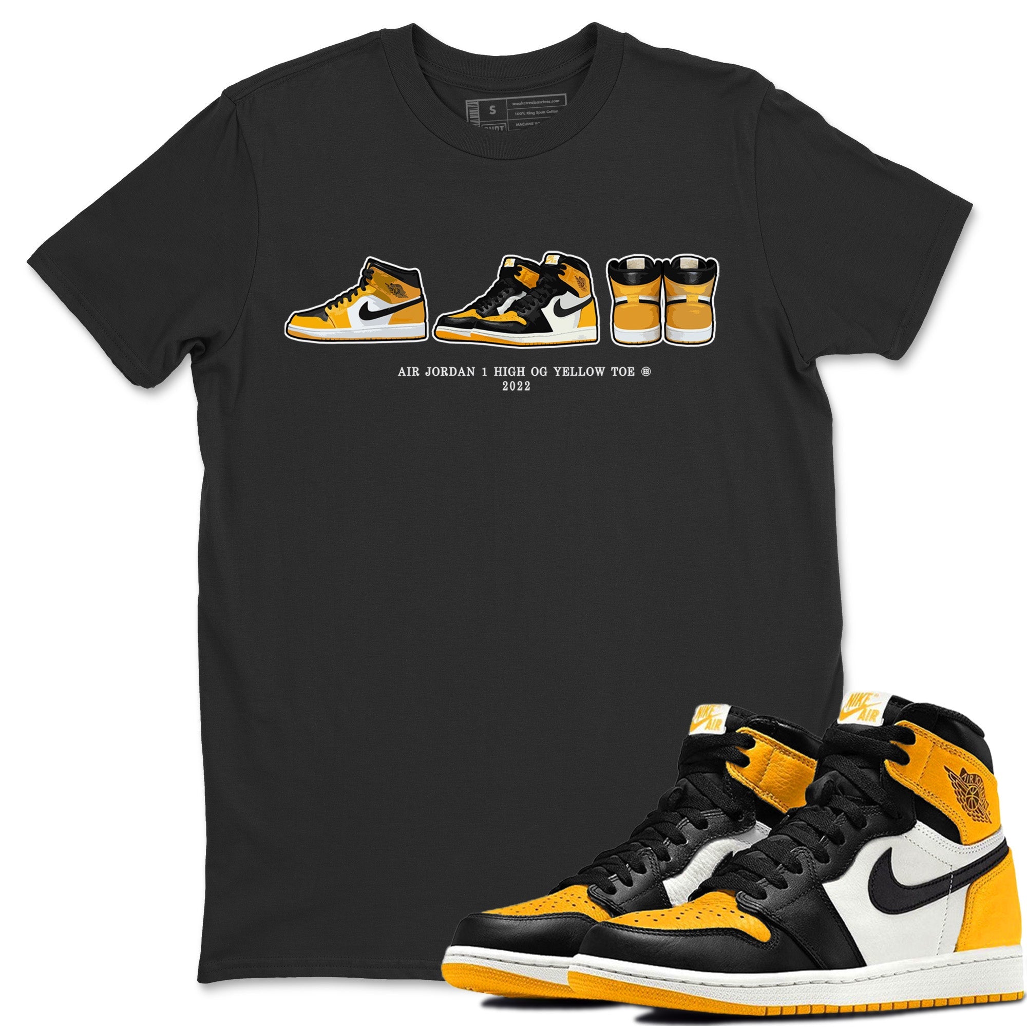 snkmatch Prelude Unisex Tops - Air Jordan 1 Yellow Toe