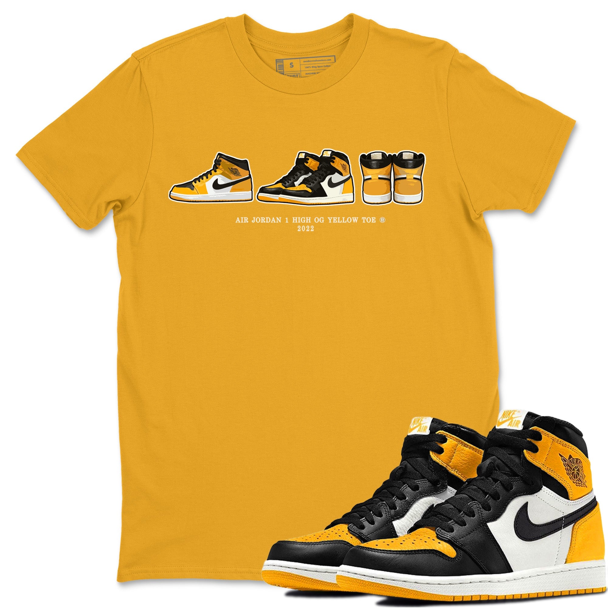 snkmatch Prelude Unisex Tops - Air Jordan 1 Yellow Toe