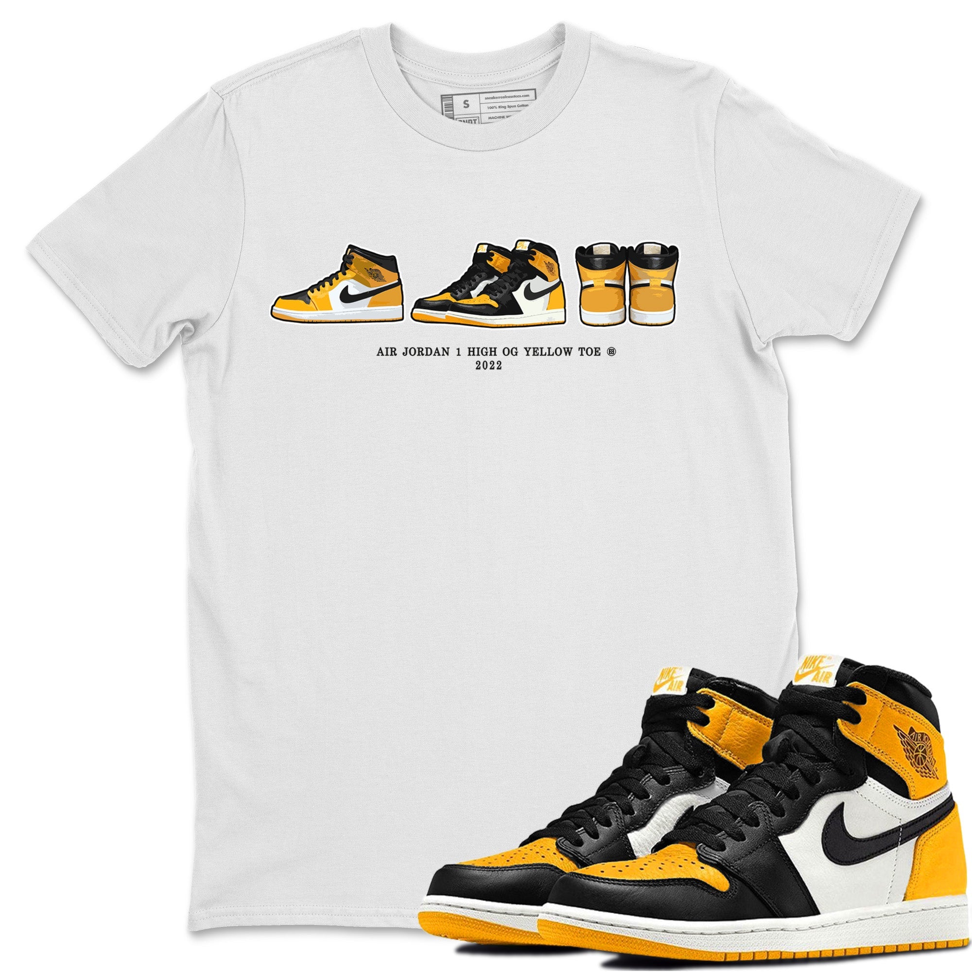 snkmatch Prelude Unisex Tops - Air Jordan 1 Yellow Toe
