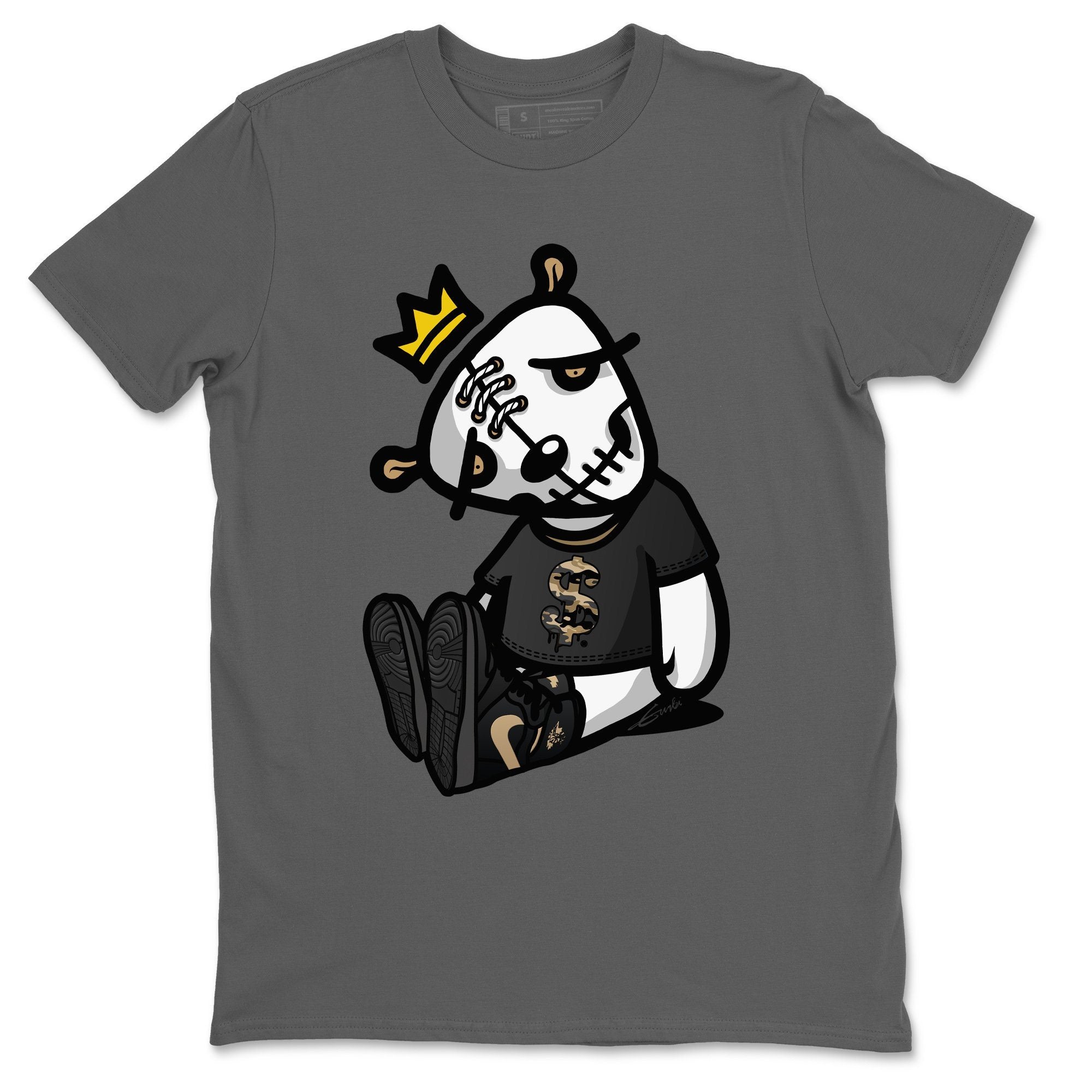 Dead Dolls Unisex Tops - Air Jordan 1 Black Metallic Gold