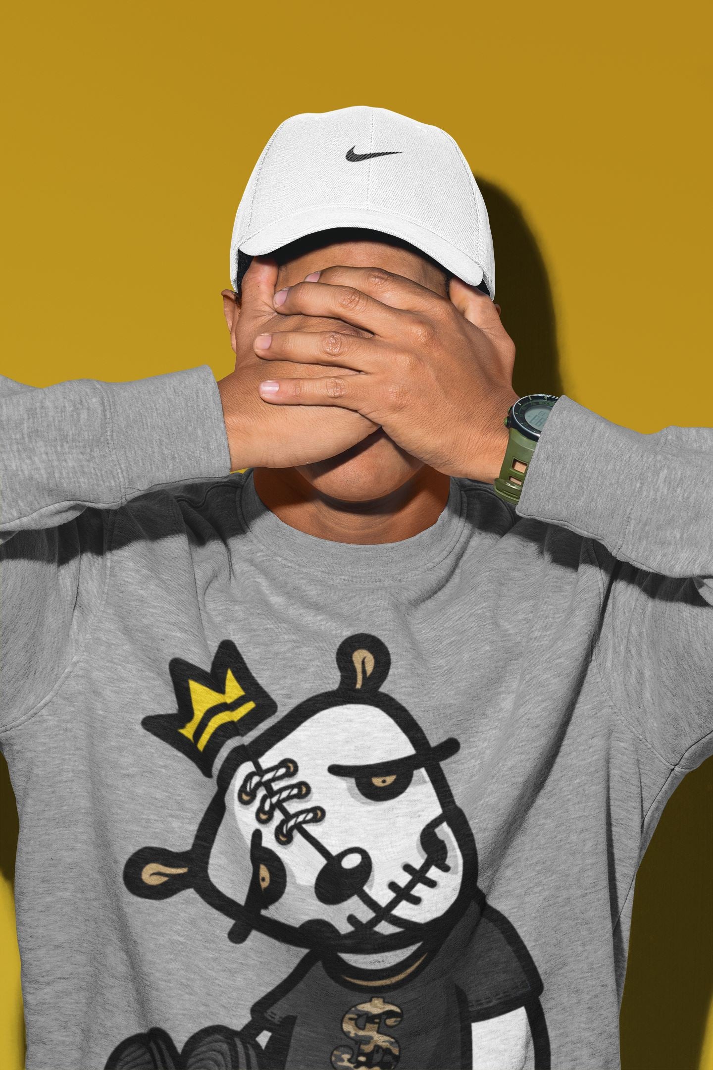 Dead Dolls Unisex Tops - Air Jordan 1 Black Metallic Gold
