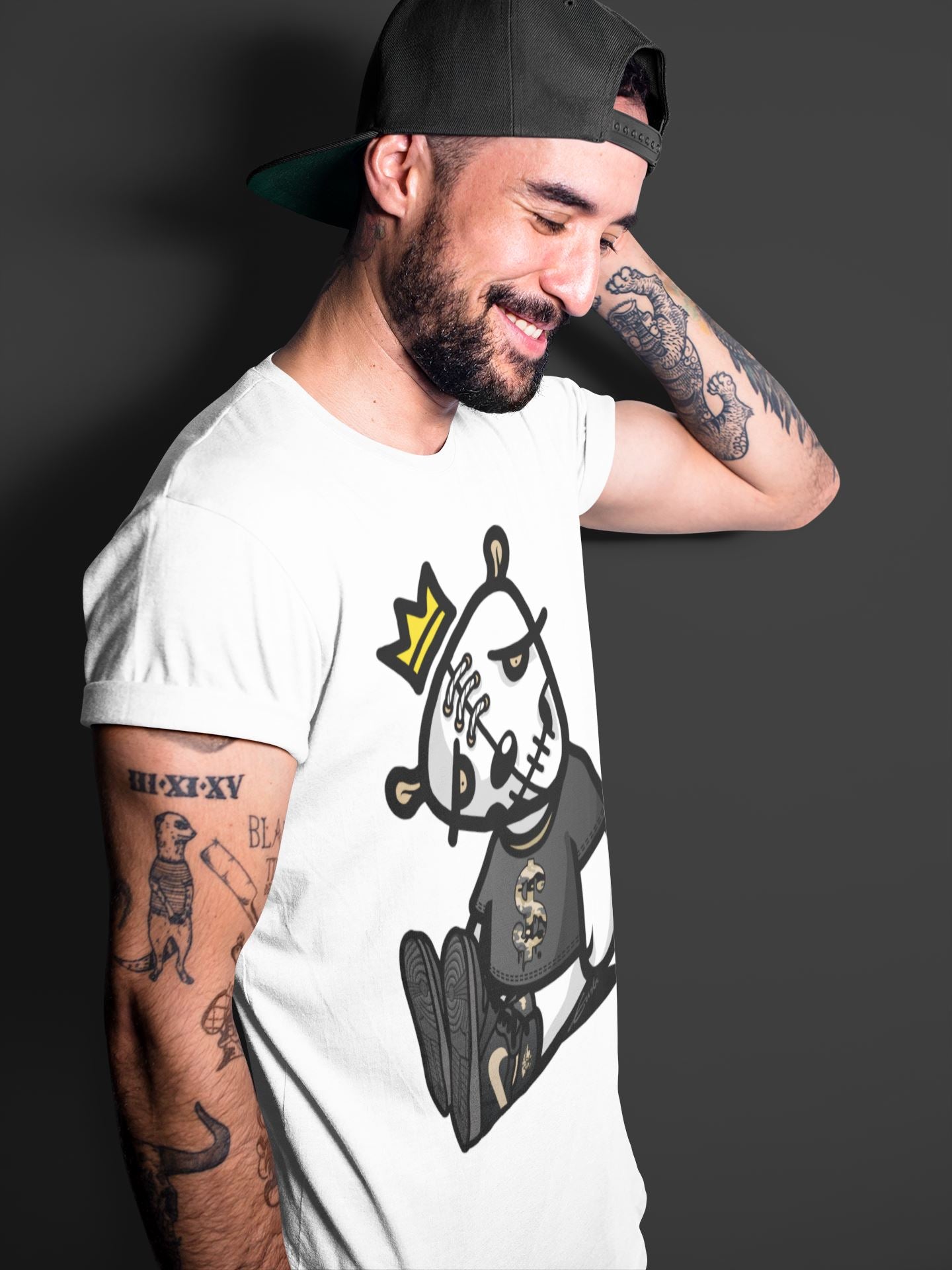 Dead Dolls Unisex Tops - Air Jordan 1 Black Metallic Gold