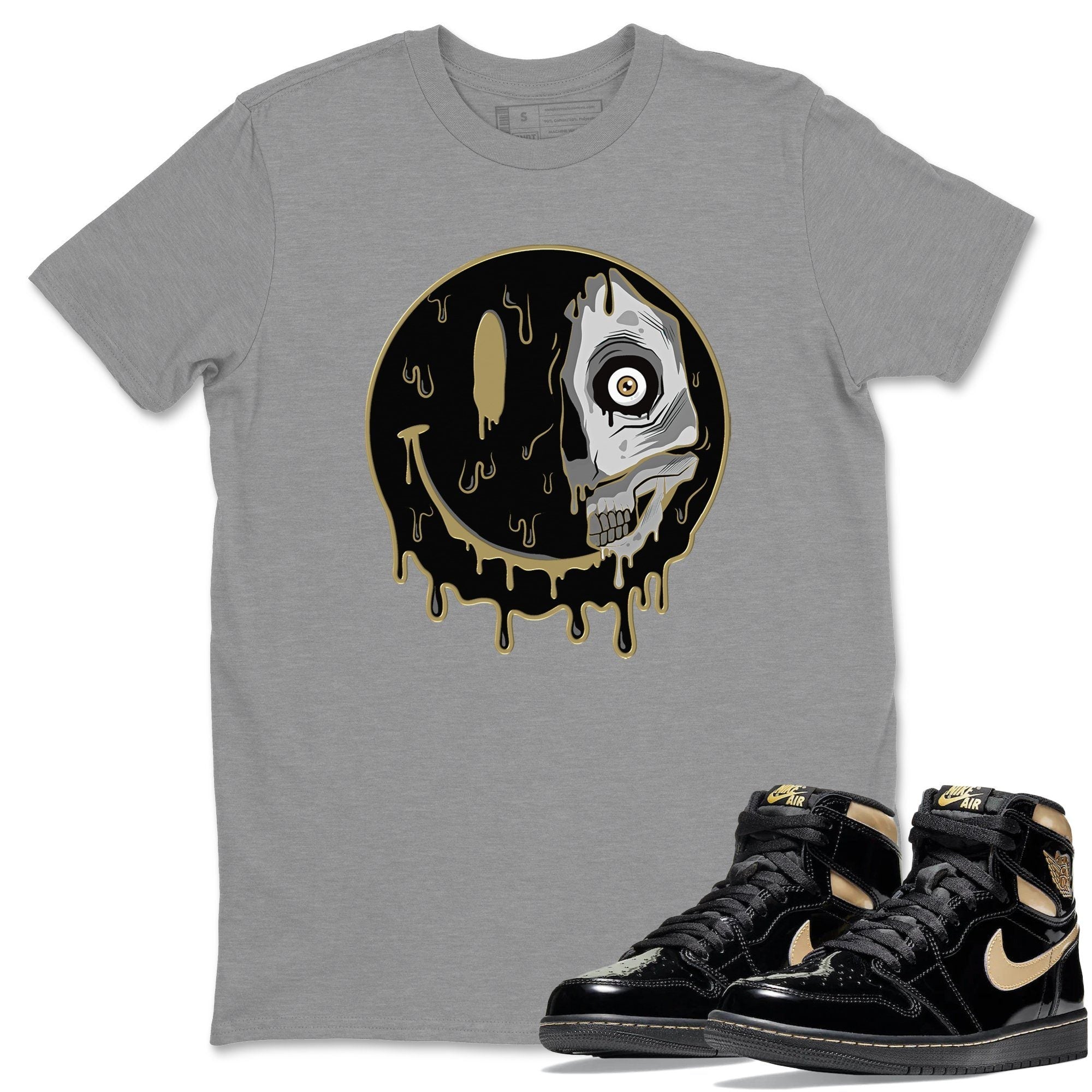 Dead Inside Unisex Tops - Air Jordan 1 Black Metallic Gold