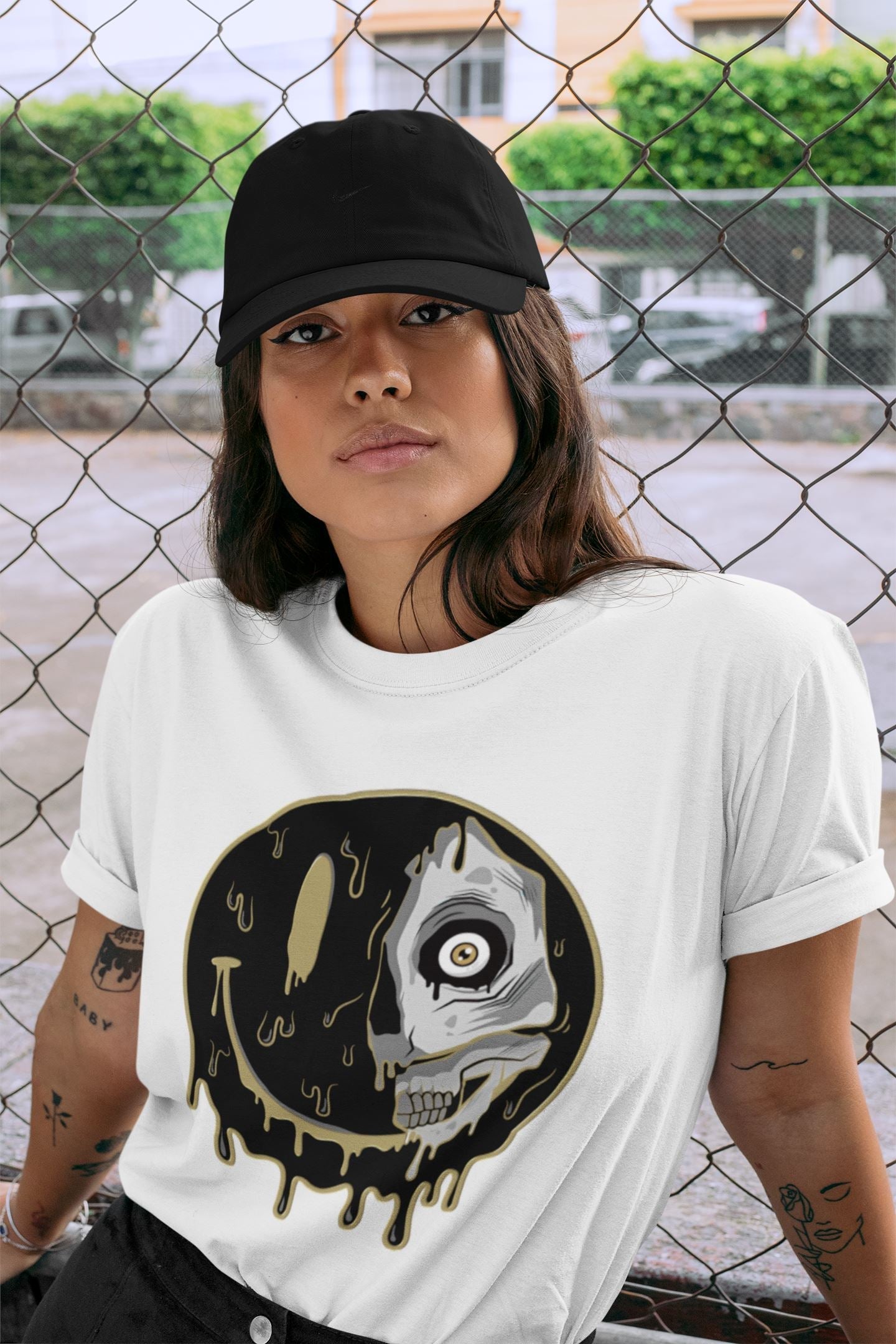 Dead Inside Unisex Tops - Air Jordan 1 Black Metallic Gold