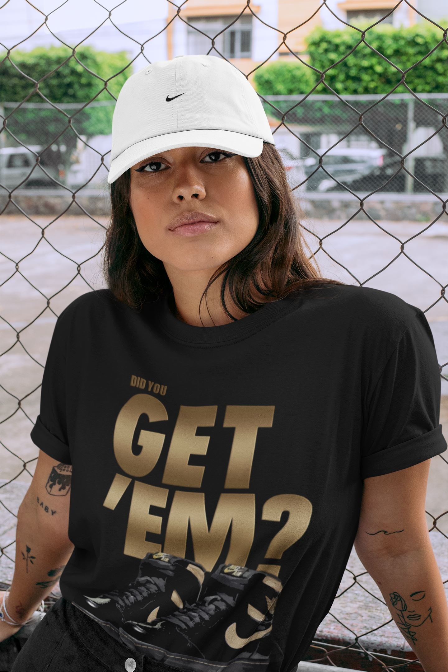 Did You Get 'Em Unisex Tops - Air Jordan 1 Black Metallic Gold