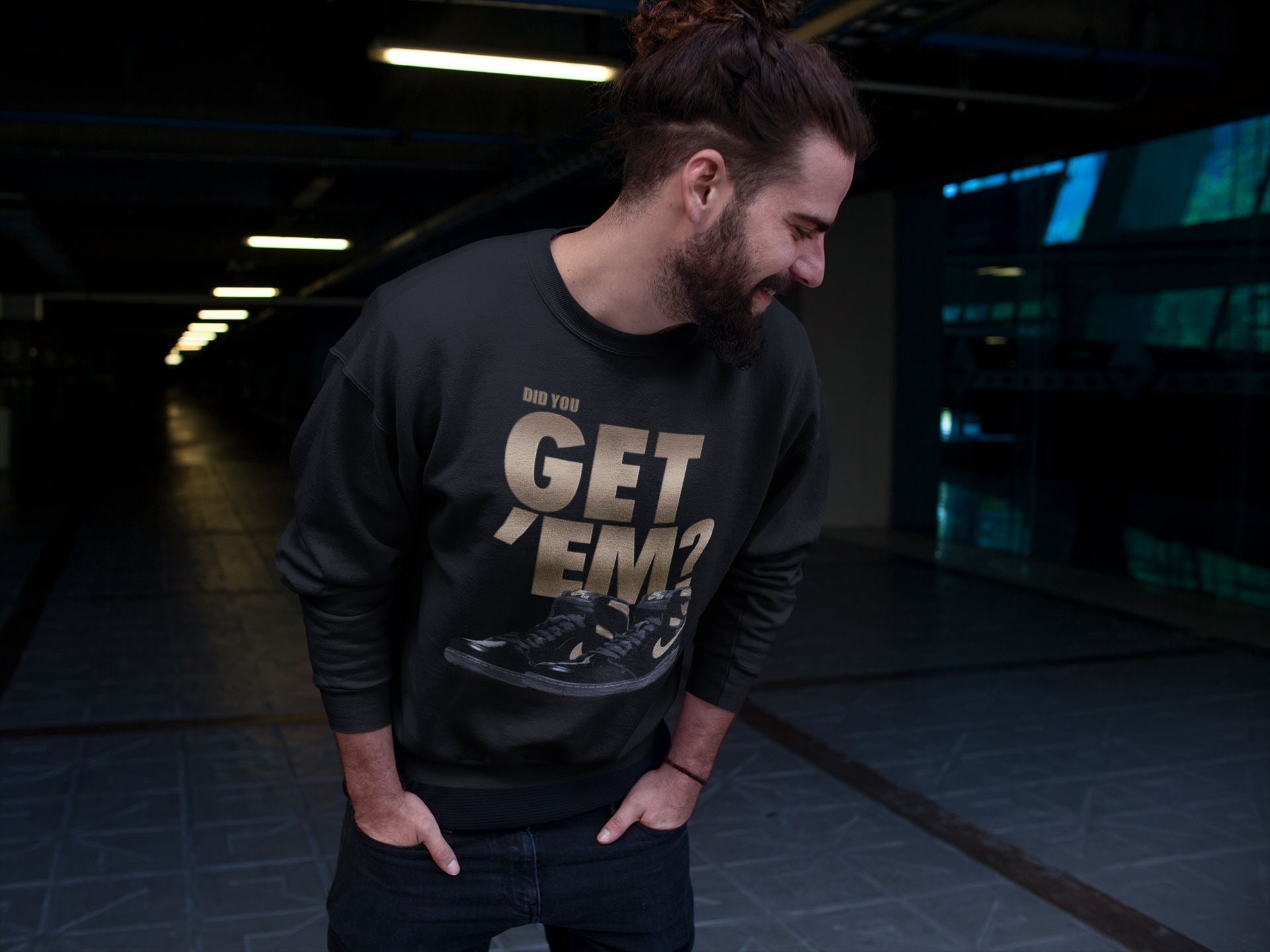 Did You Get 'Em Unisex Tops - Air Jordan 1 Black Metallic Gold