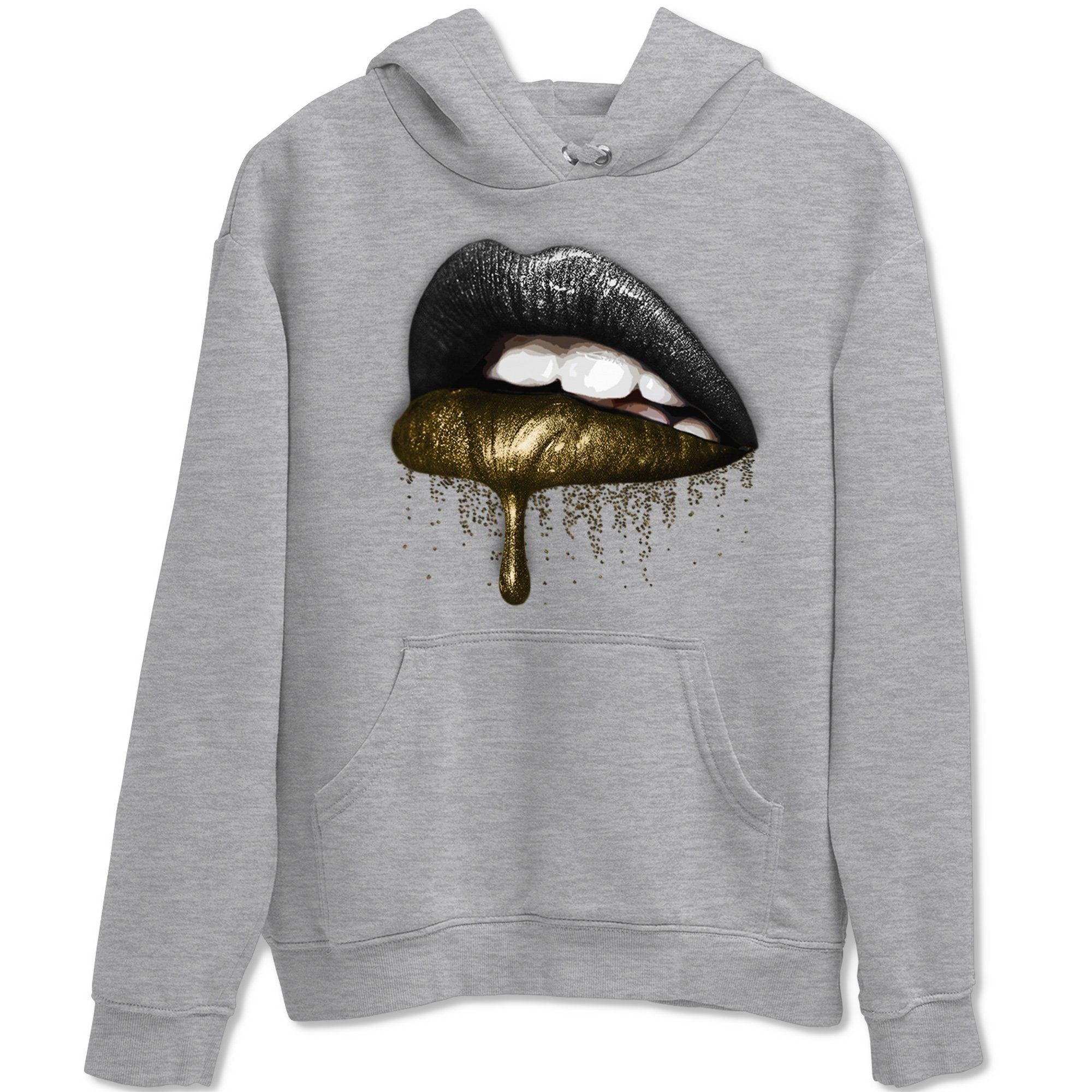 Dripping Lips Unisex Tops - Air Jordan 1 Black Metallic Gold