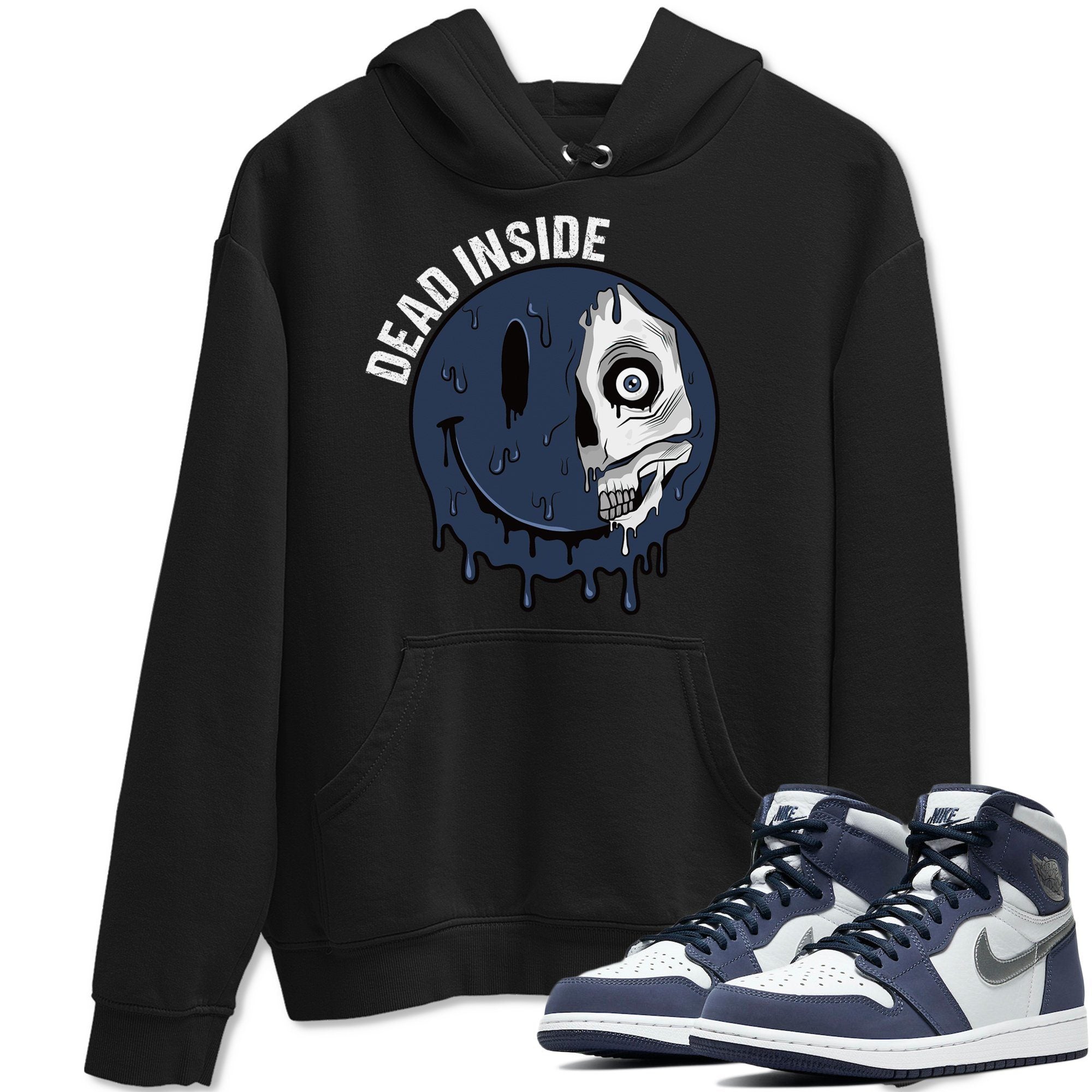 Dead Inside Unisex Tops - Air Jordan 1 Midnight Navy