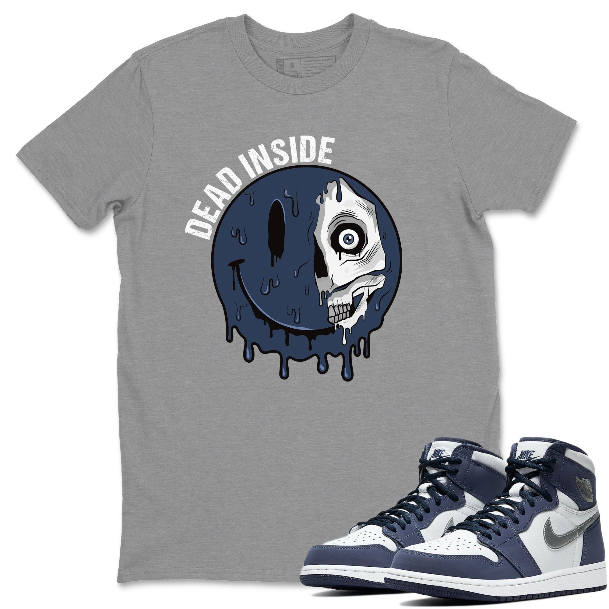 Dead Inside Unisex Tops - Air Jordan 1 Midnight Navy