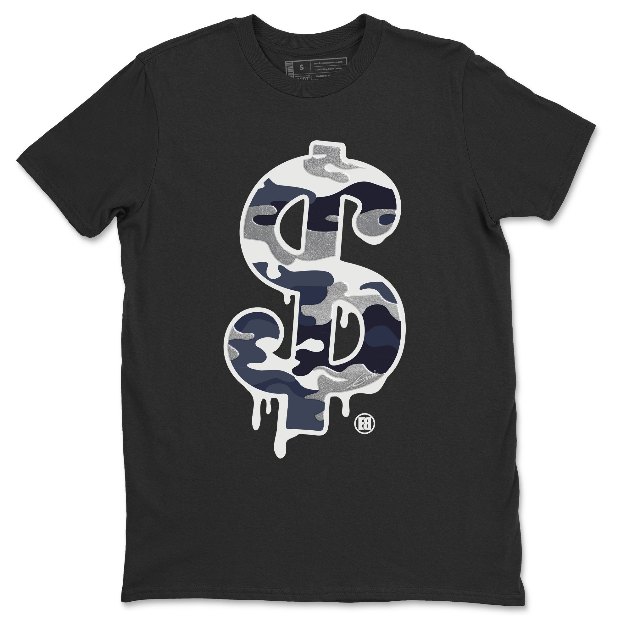 Dollar Camo Unisex Tops - Air Jordan 1 Midnight Navy
