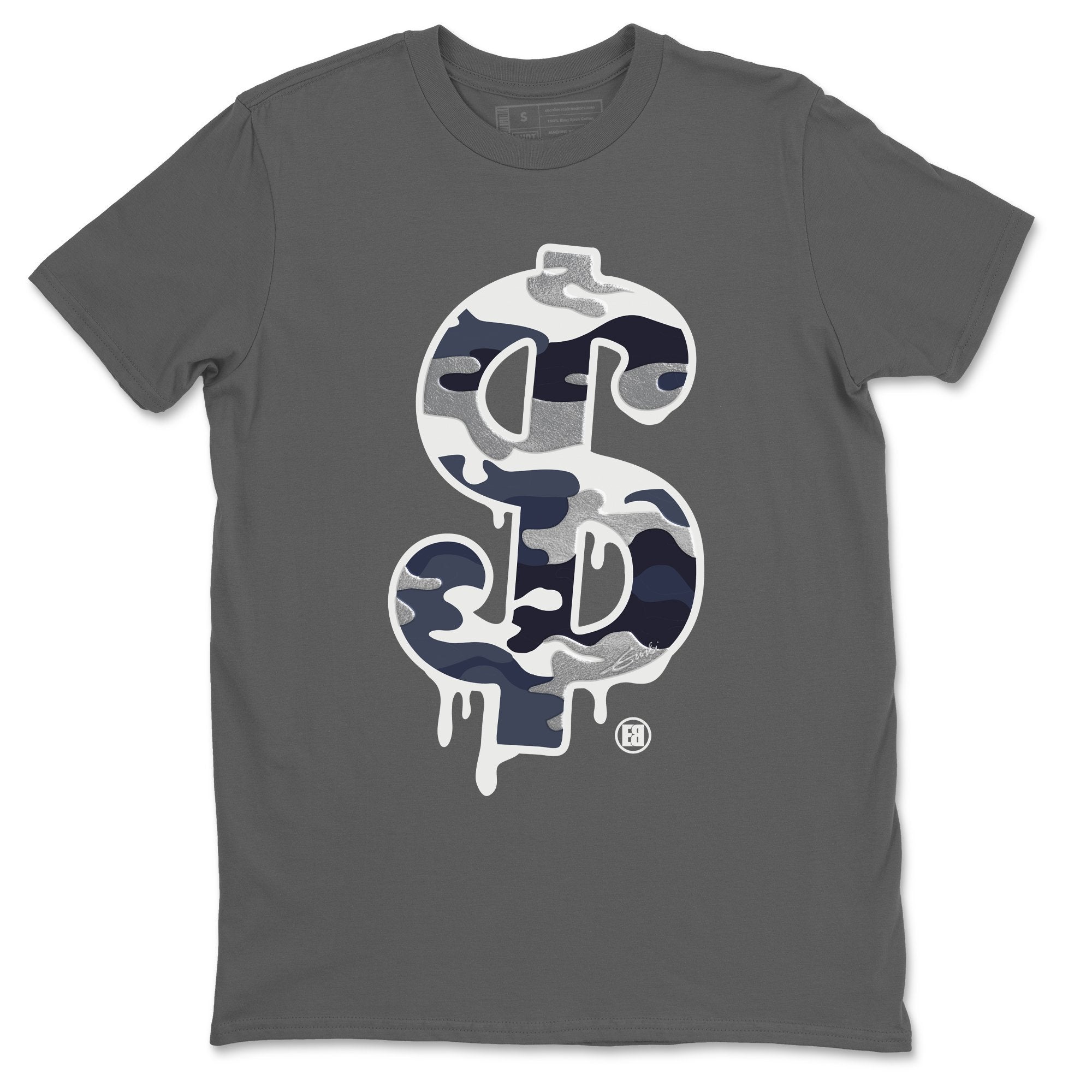 Dollar Camo Unisex Tops - Air Jordan 1 Midnight Navy