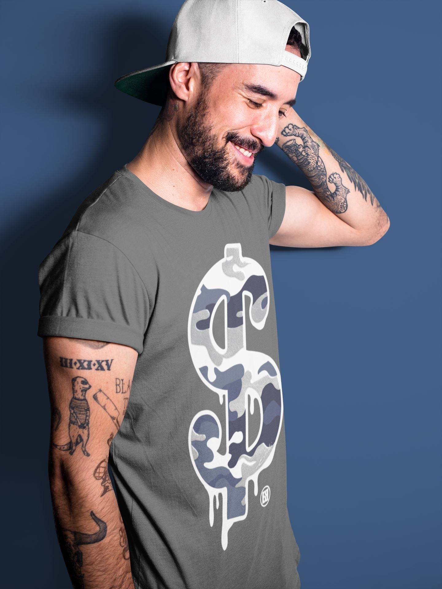 Dollar Camo Unisex Tops - Air Jordan 1 Midnight Navy