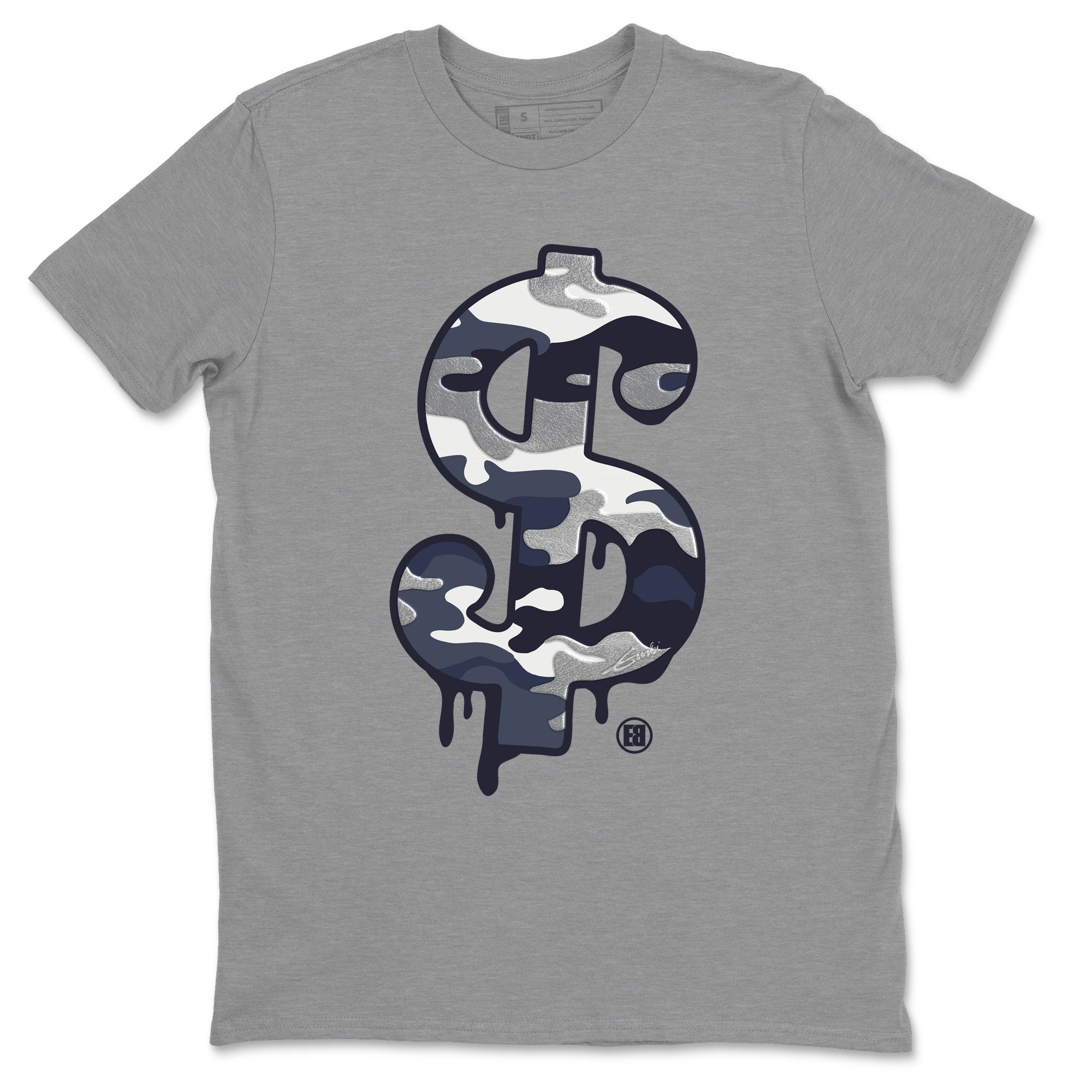 Dollar Camo Unisex Tops - Air Jordan 1 Midnight Navy