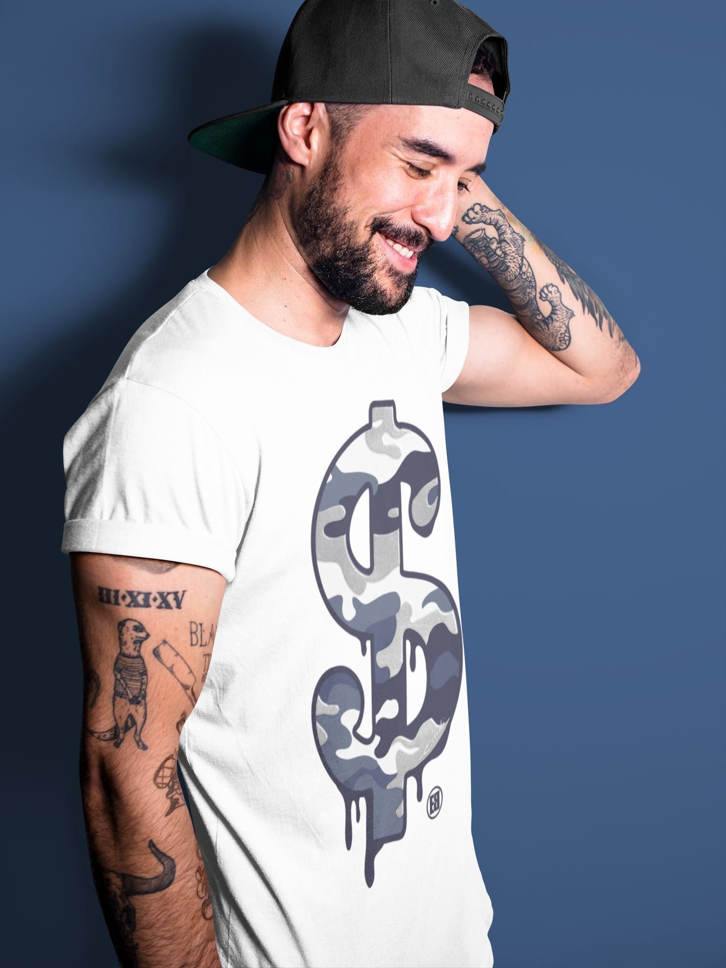 Dollar Camo Unisex Tops - Air Jordan 1 Midnight Navy