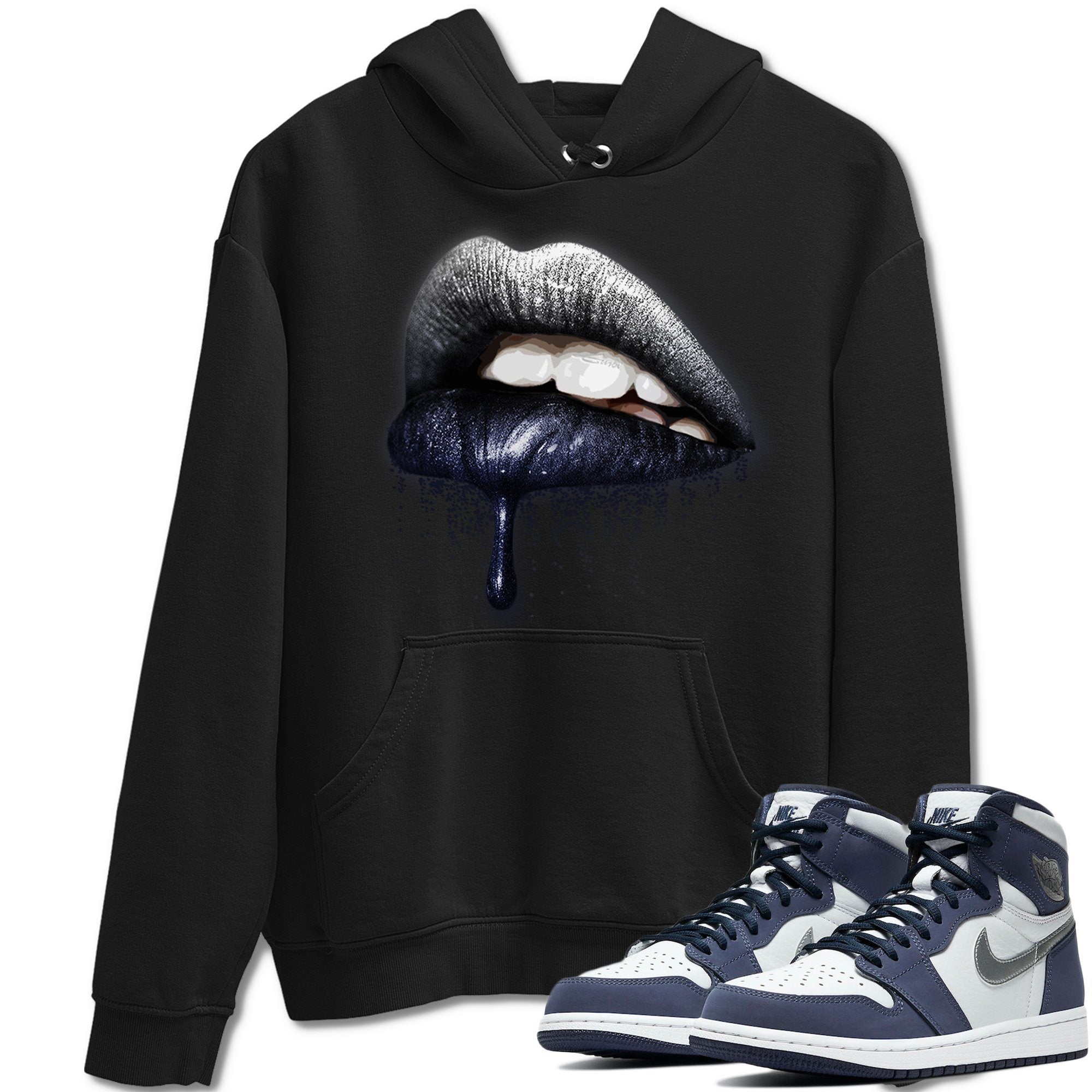 Dripping Lips Unisex Tops - Air Jordan 1 Midnight Navy