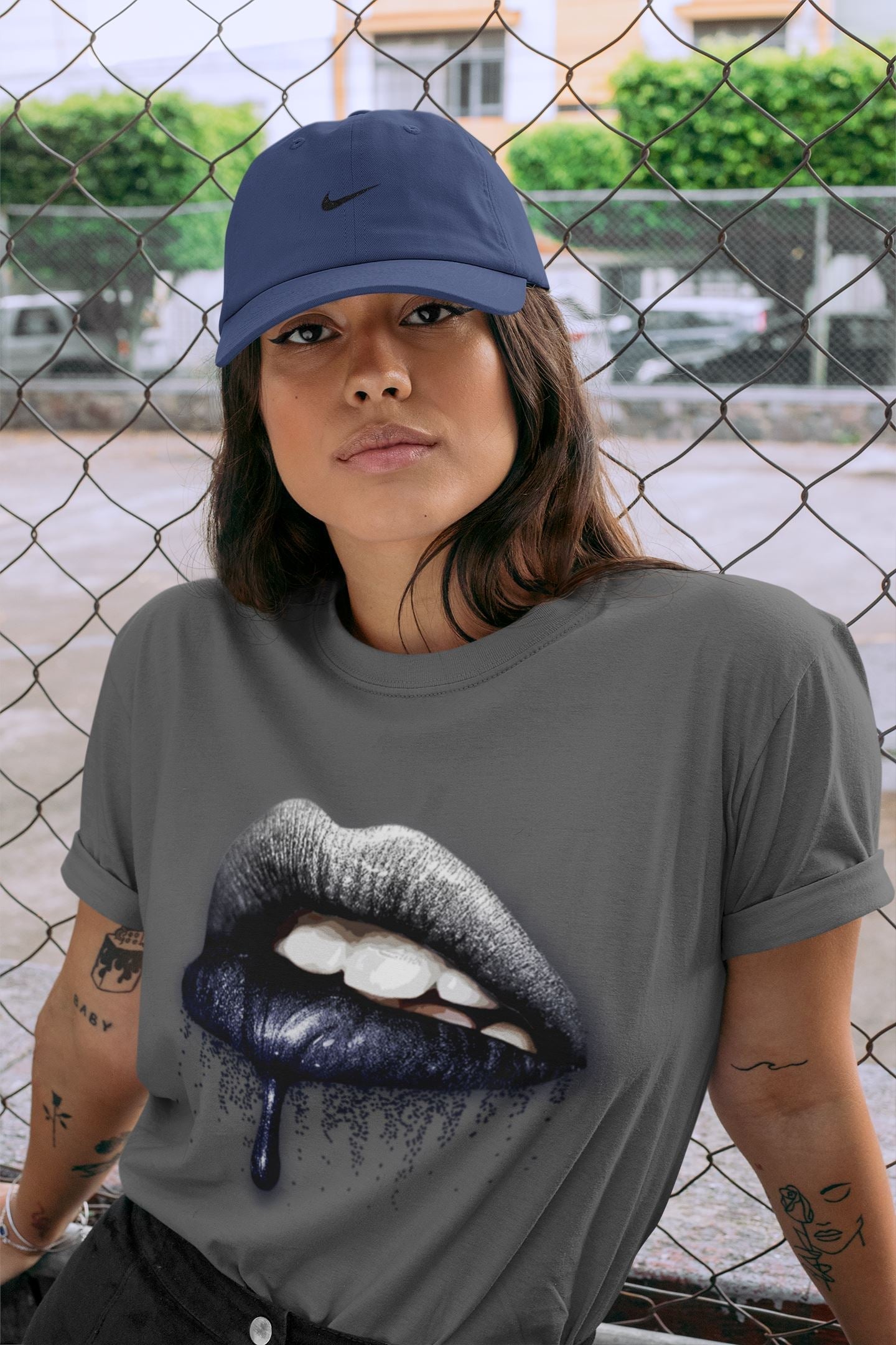 Dripping Lips Unisex Tops - Air Jordan 1 Midnight Navy