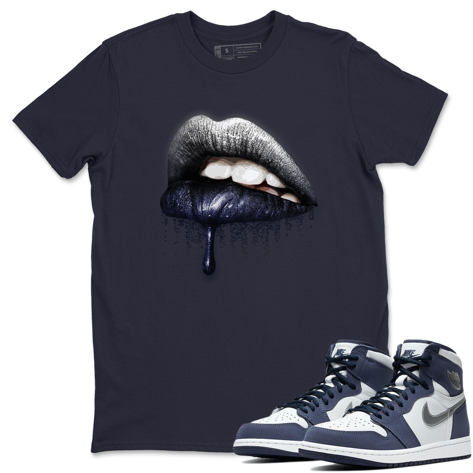 Dripping Lips Unisex Tops - Air Jordan 1 Midnight Navy