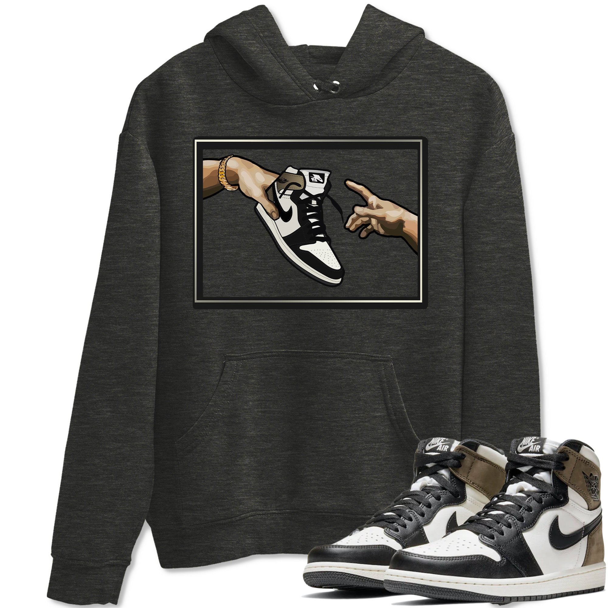 Adam's Creation Unisex Tops - Air Jordan 1 Dark Mocha