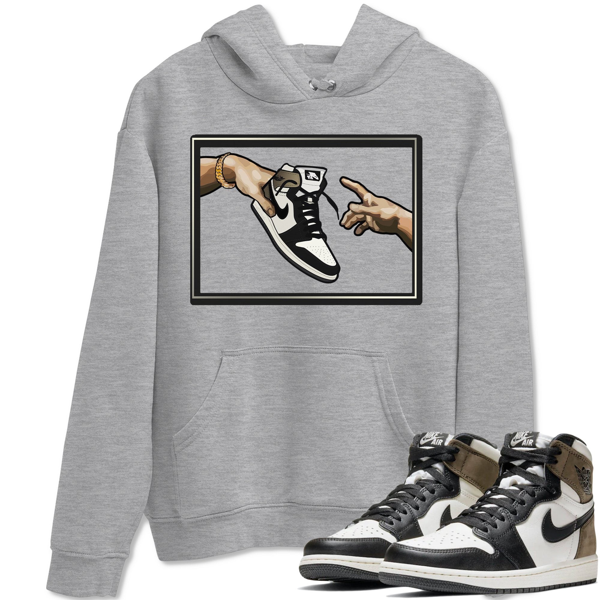 Adam's Creation Unisex Tops - Air Jordan 1 Dark Mocha