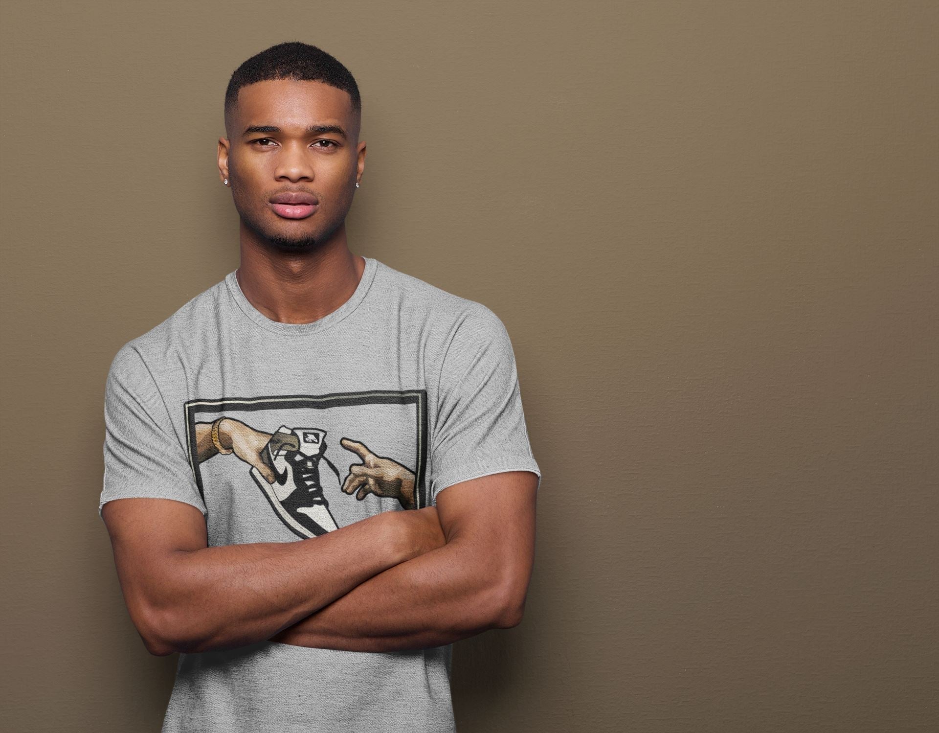Adam's Creation Unisex Tops - Air Jordan 1 Dark Mocha