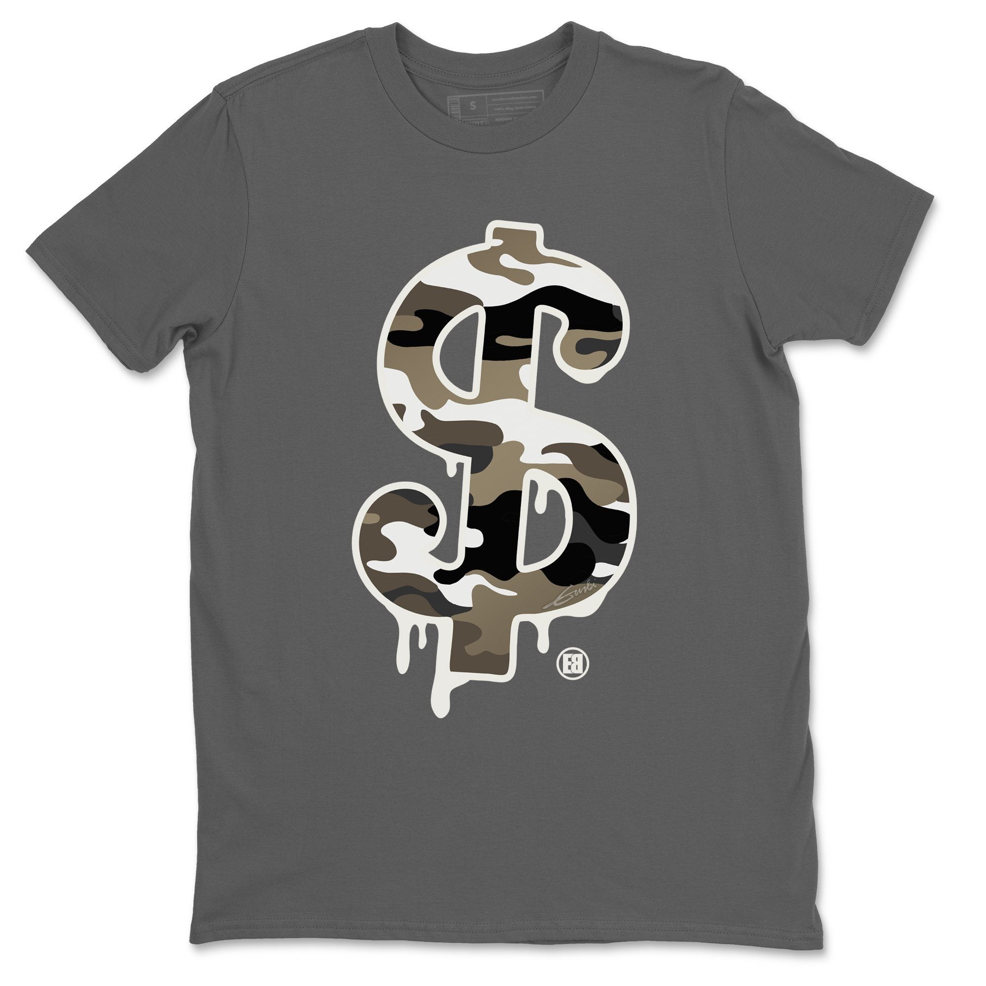 Dollar Camo Unisex Tops - Air Jordan 1 Dark Mocha