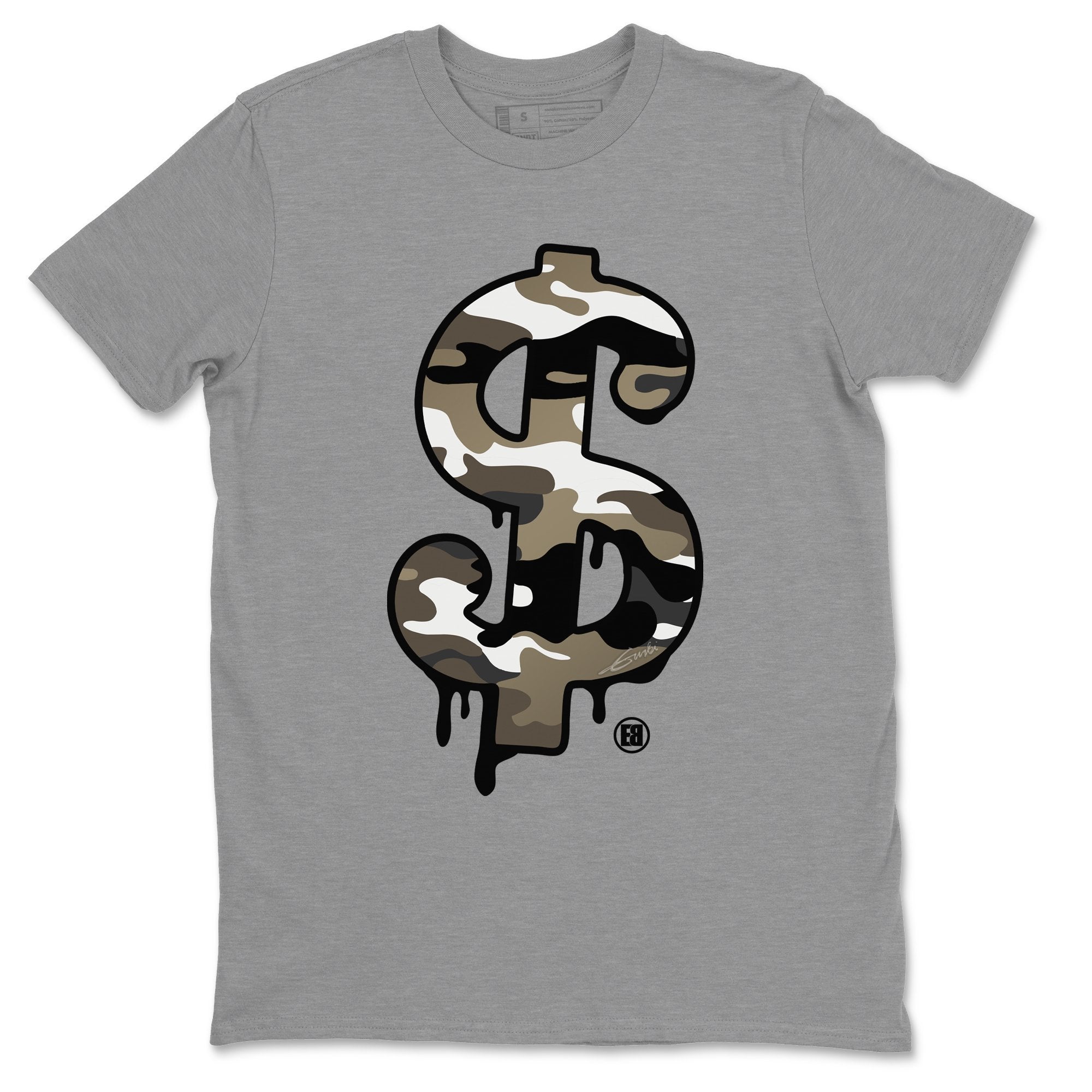 Dollar Camo Unisex Tops - Air Jordan 1 Dark Mocha