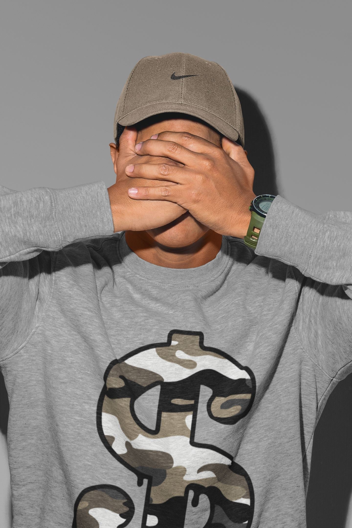Dollar Camo Unisex Tops - Air Jordan 1 Dark Mocha