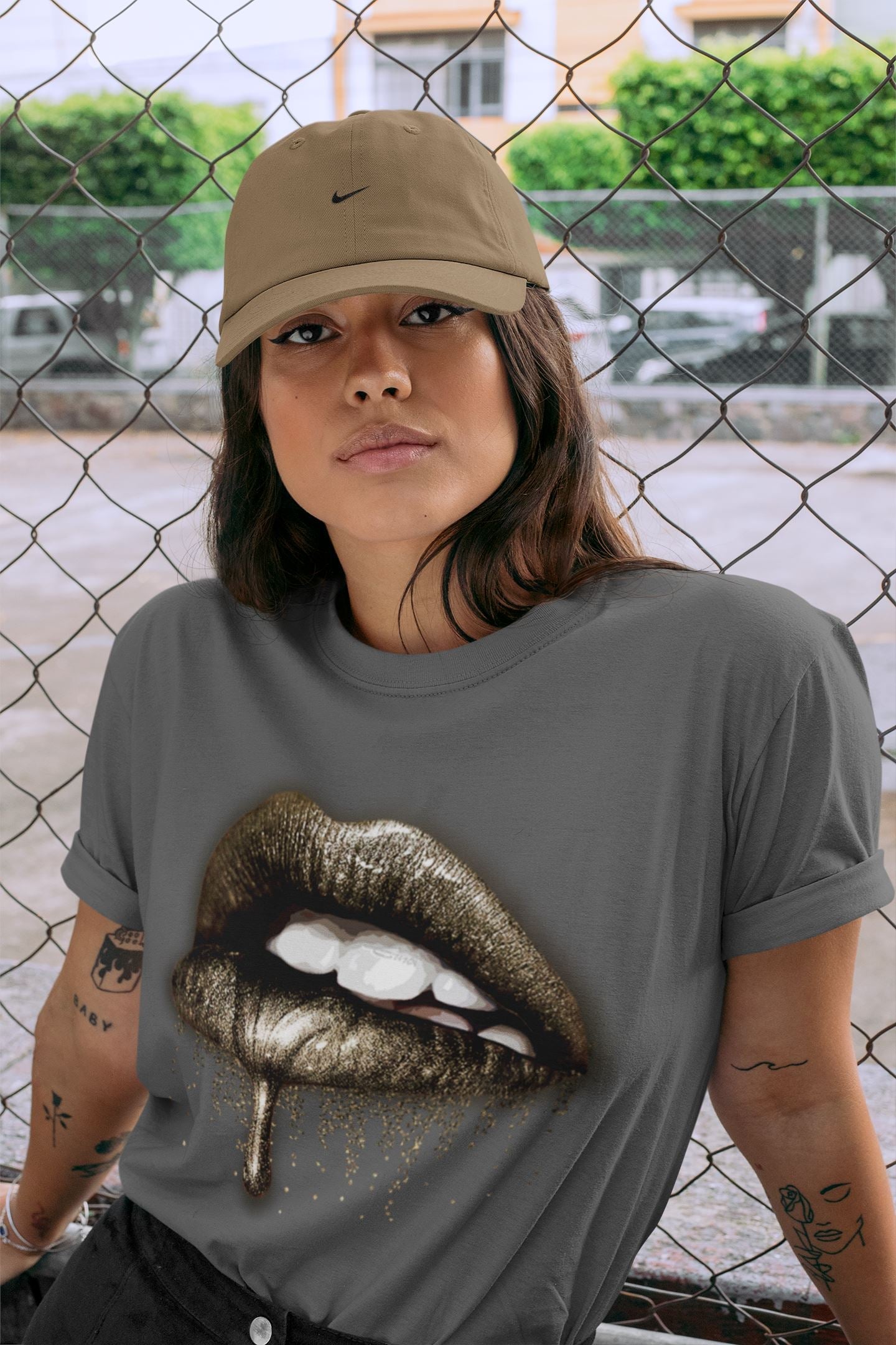 Dripping Lips Unisex Tops - Air Jordan 1 Dark Mocha