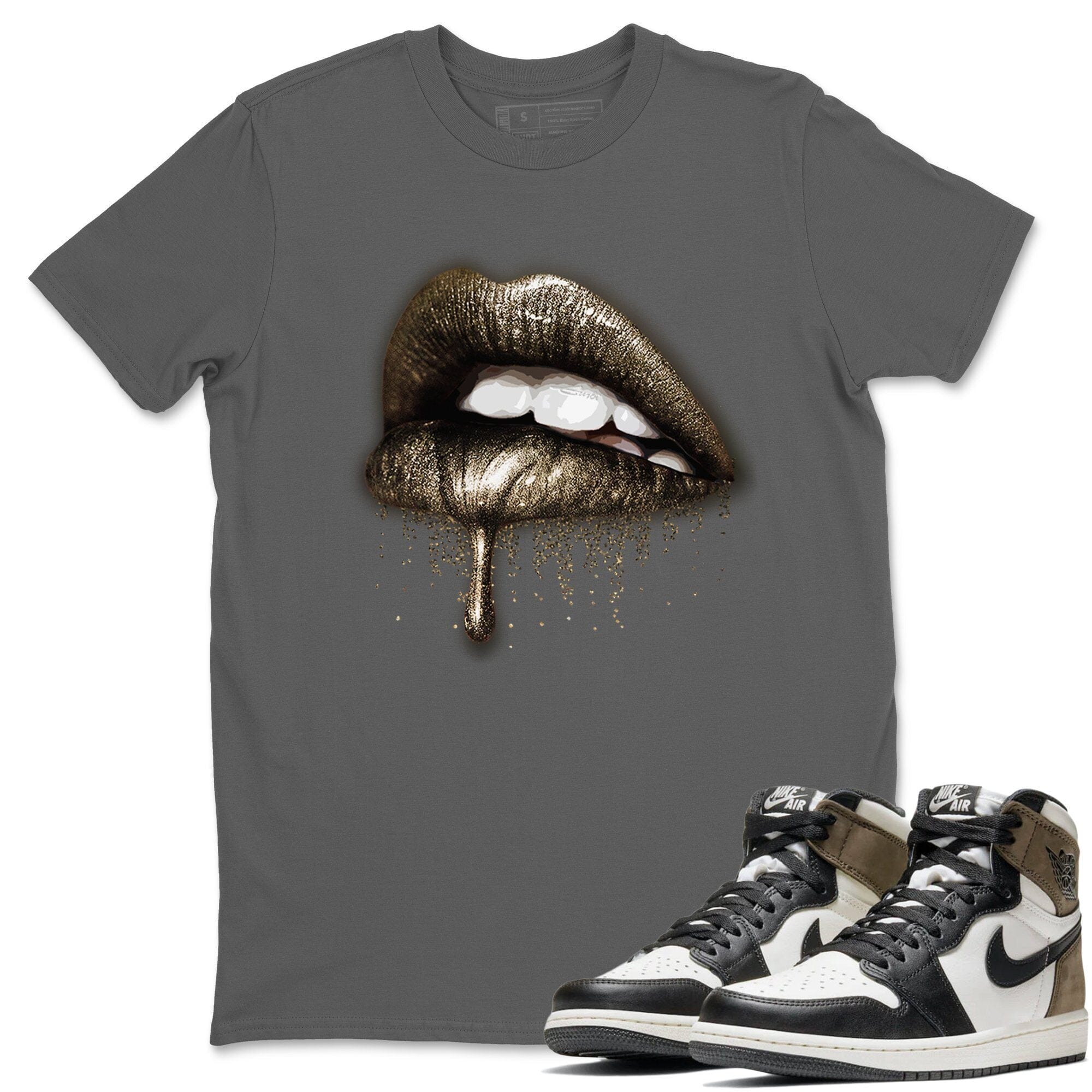 Dripping Lips Unisex Tops - Air Jordan 1 Dark Mocha