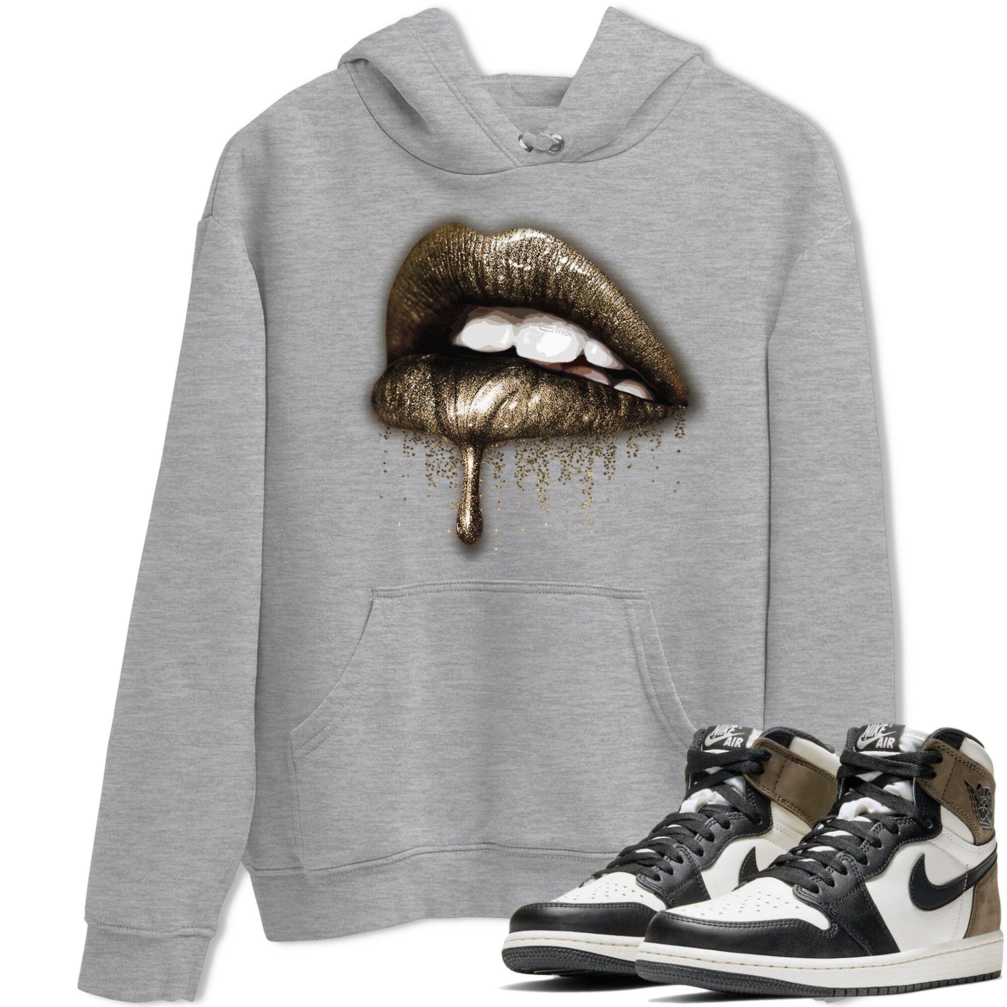 Dripping Lips Unisex Tops - Air Jordan 1 Dark Mocha
